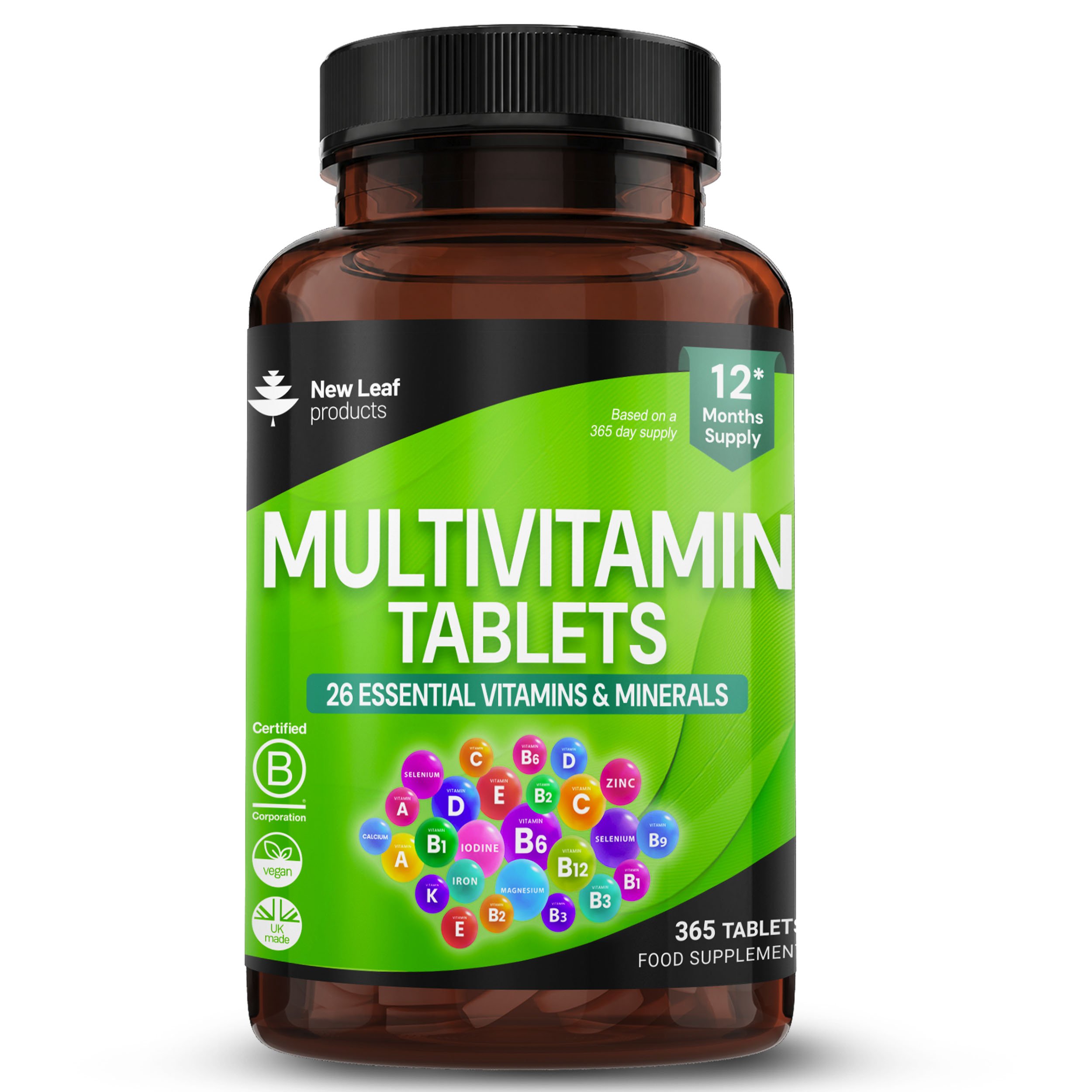 New Leaf Multivitamin Multi Vitamins & Minerals - 365 Tablets