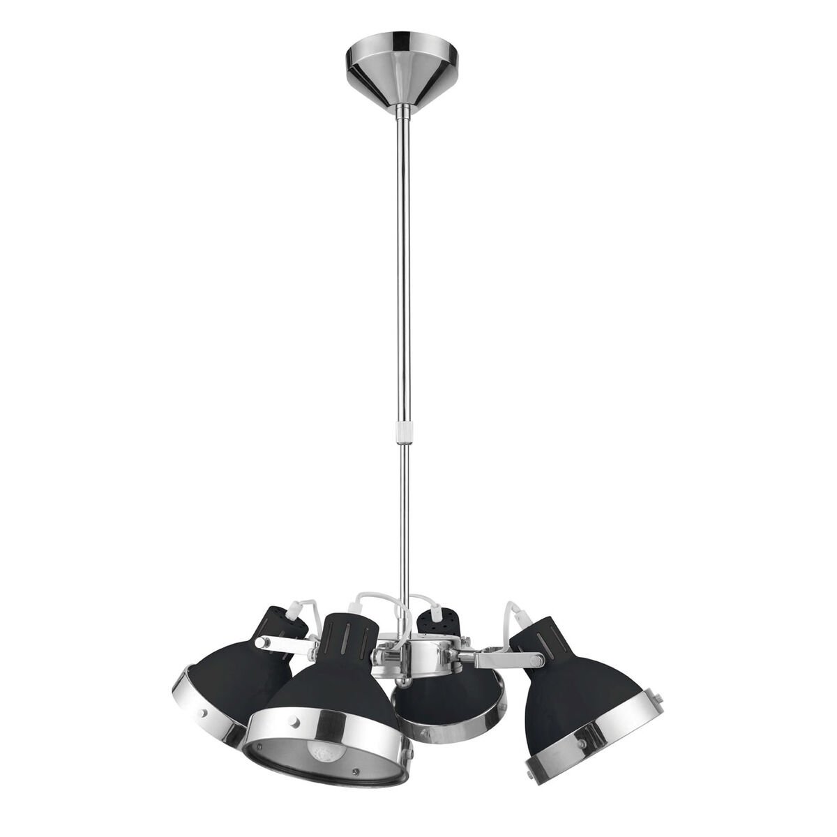 Orsina Jasper 4 Light Pendant Light - Black and Chrome