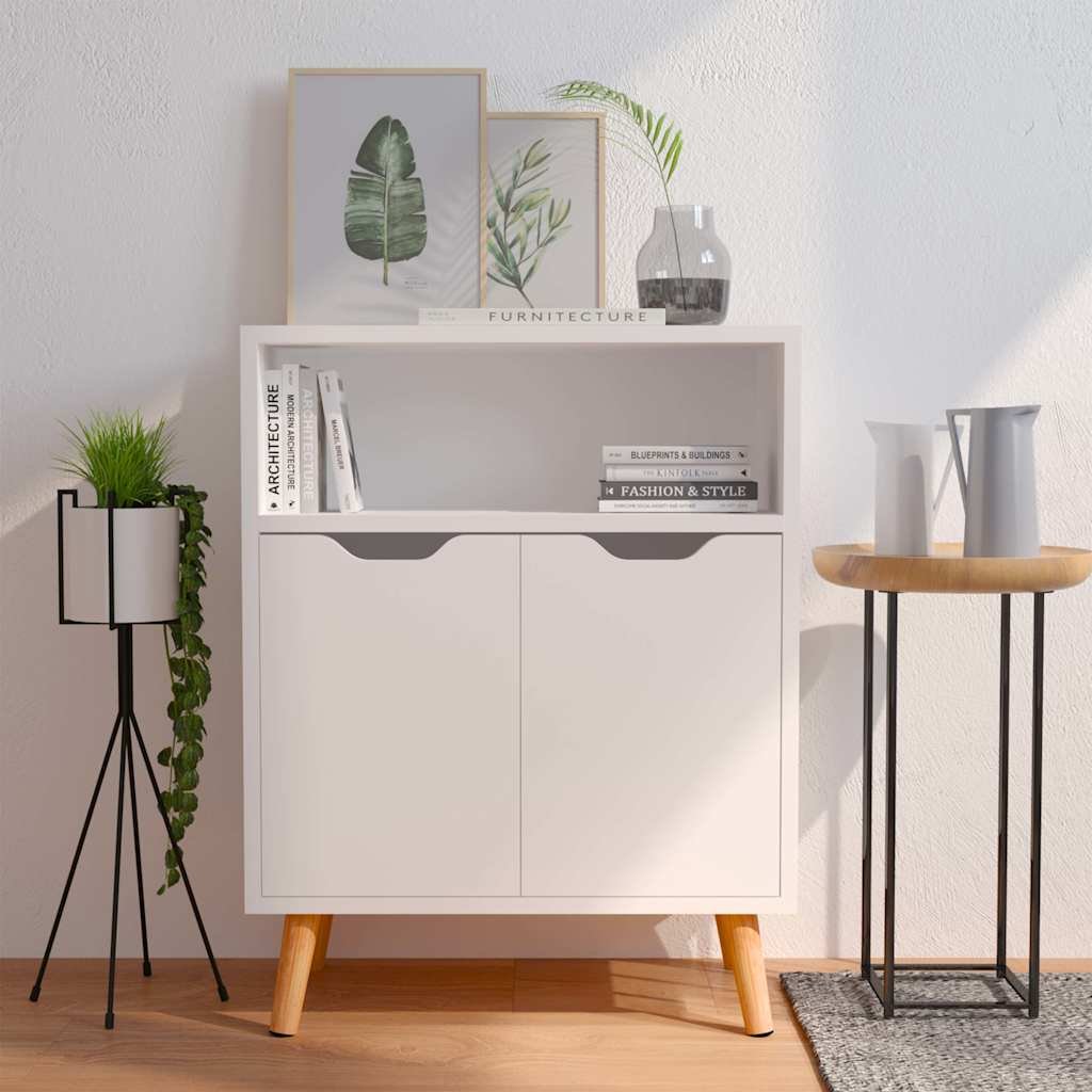 Walplus Engineered Wood Sideboard - White - 60 x 30 x 72 cm