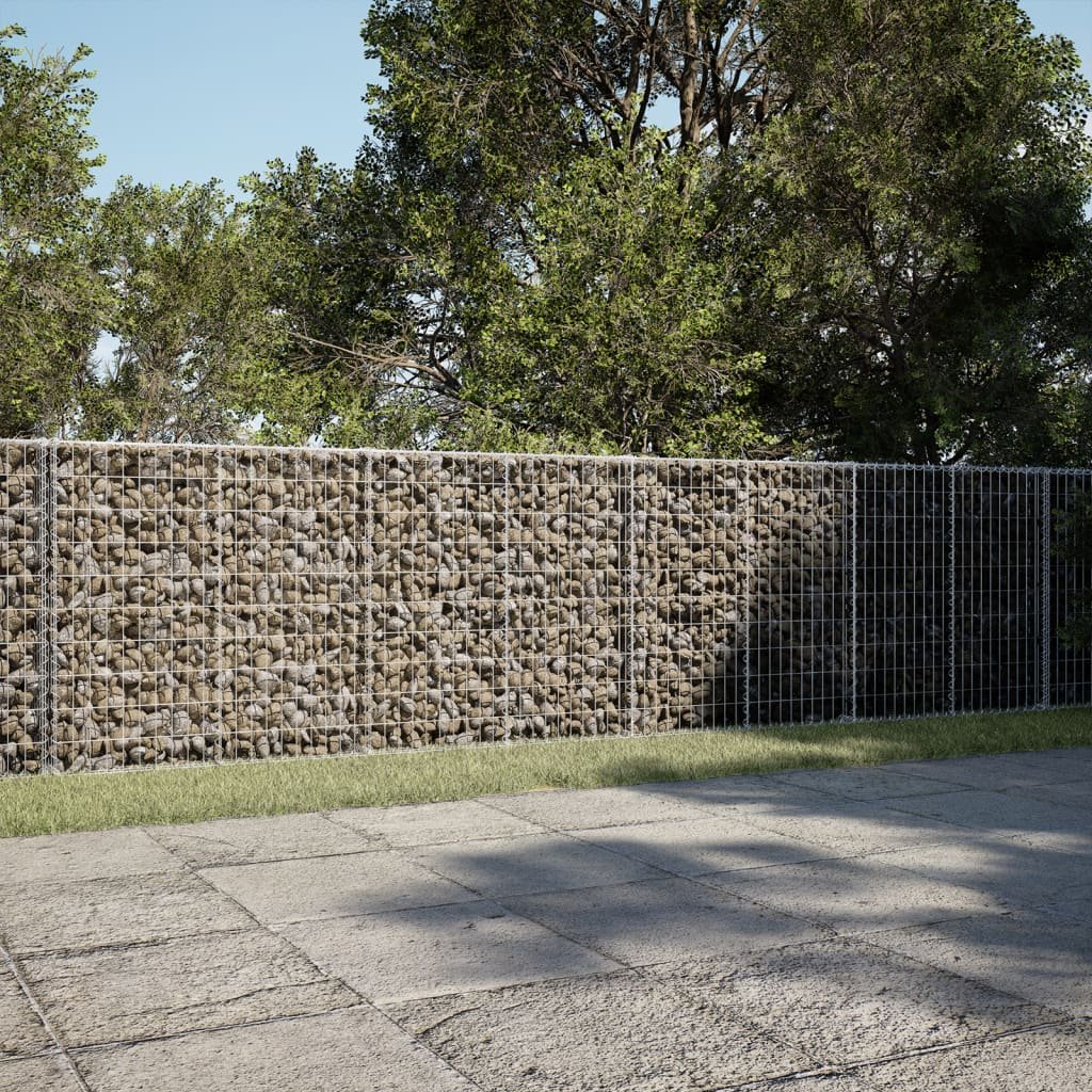 Walplus Stainless Steel Gabion Basket - Silver - 400 x 50 x 100 cm