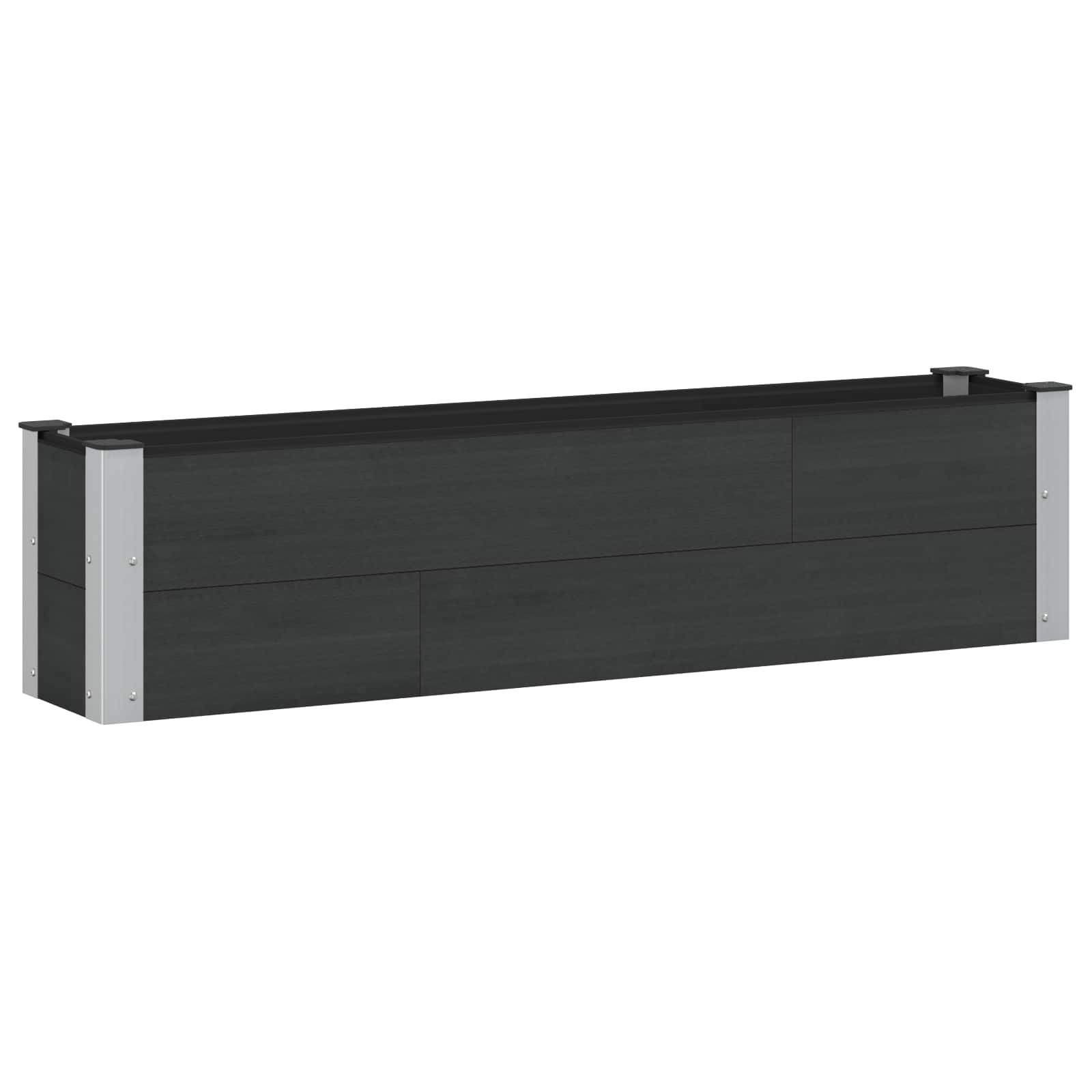 Walplus Raised Garden Bed - Black - 150 x 30 x 36 cm
