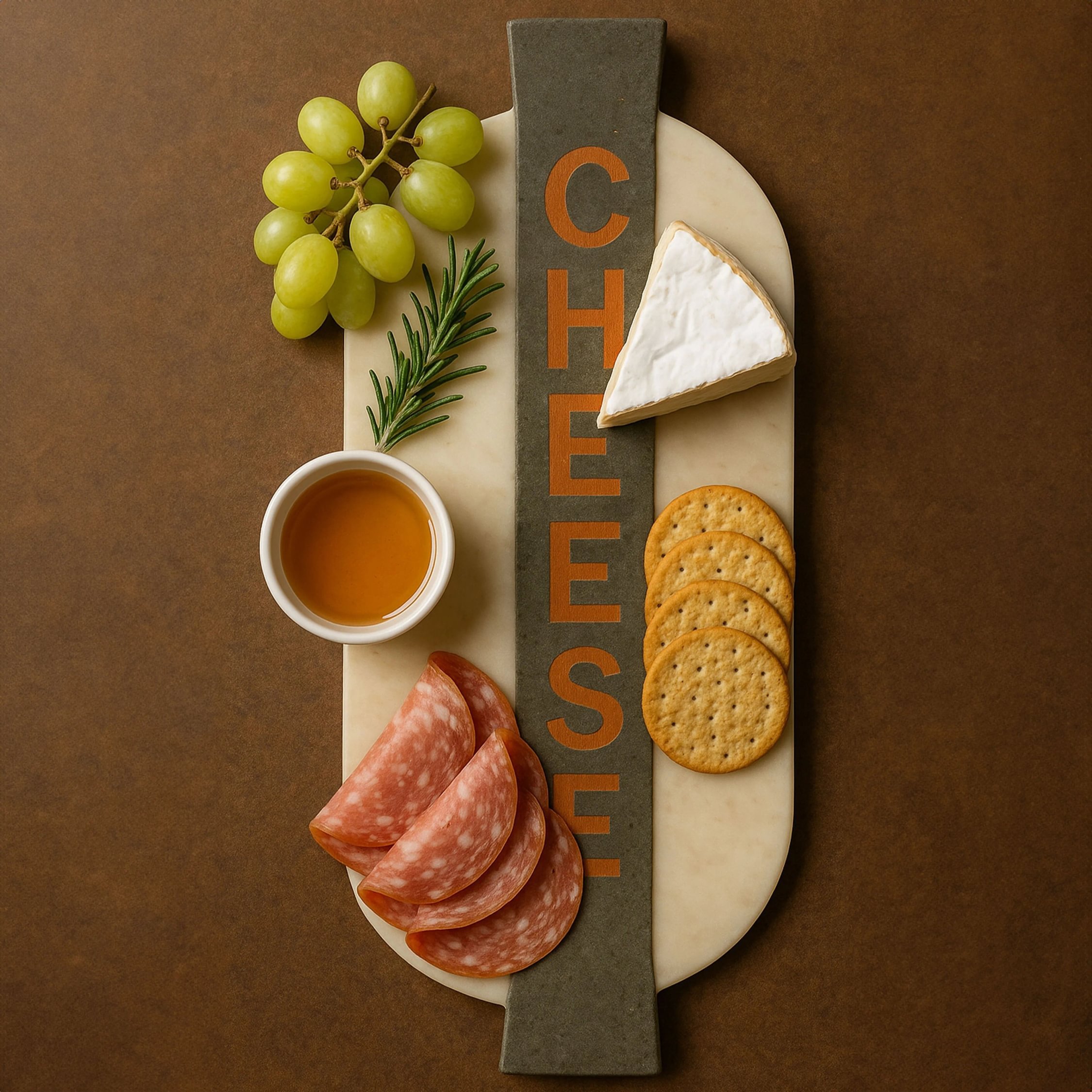 Orsina Monzaro Marble Cheeseboard - White and Grey
