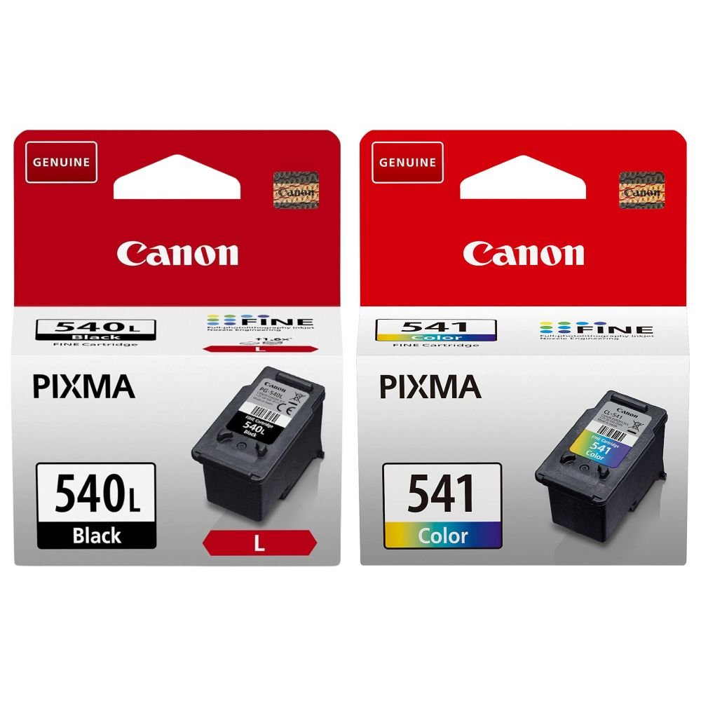 Canon PG540L Black & CL541 Colour Genuine Ink Cartridge - Pack of 2