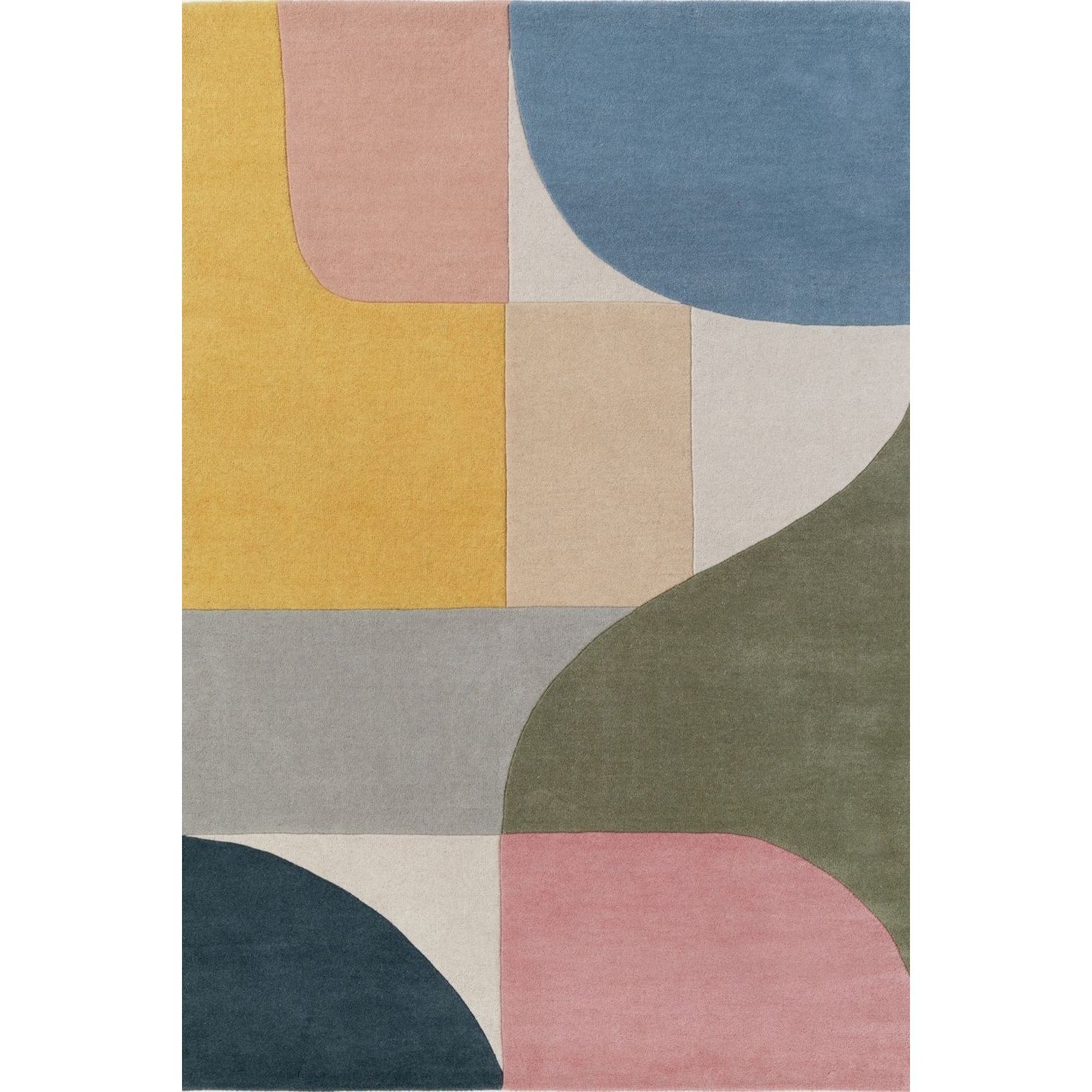 Ted Baker Multicolour Curzon Abstract Hand Woven Wool Rug - 120 x 170cm