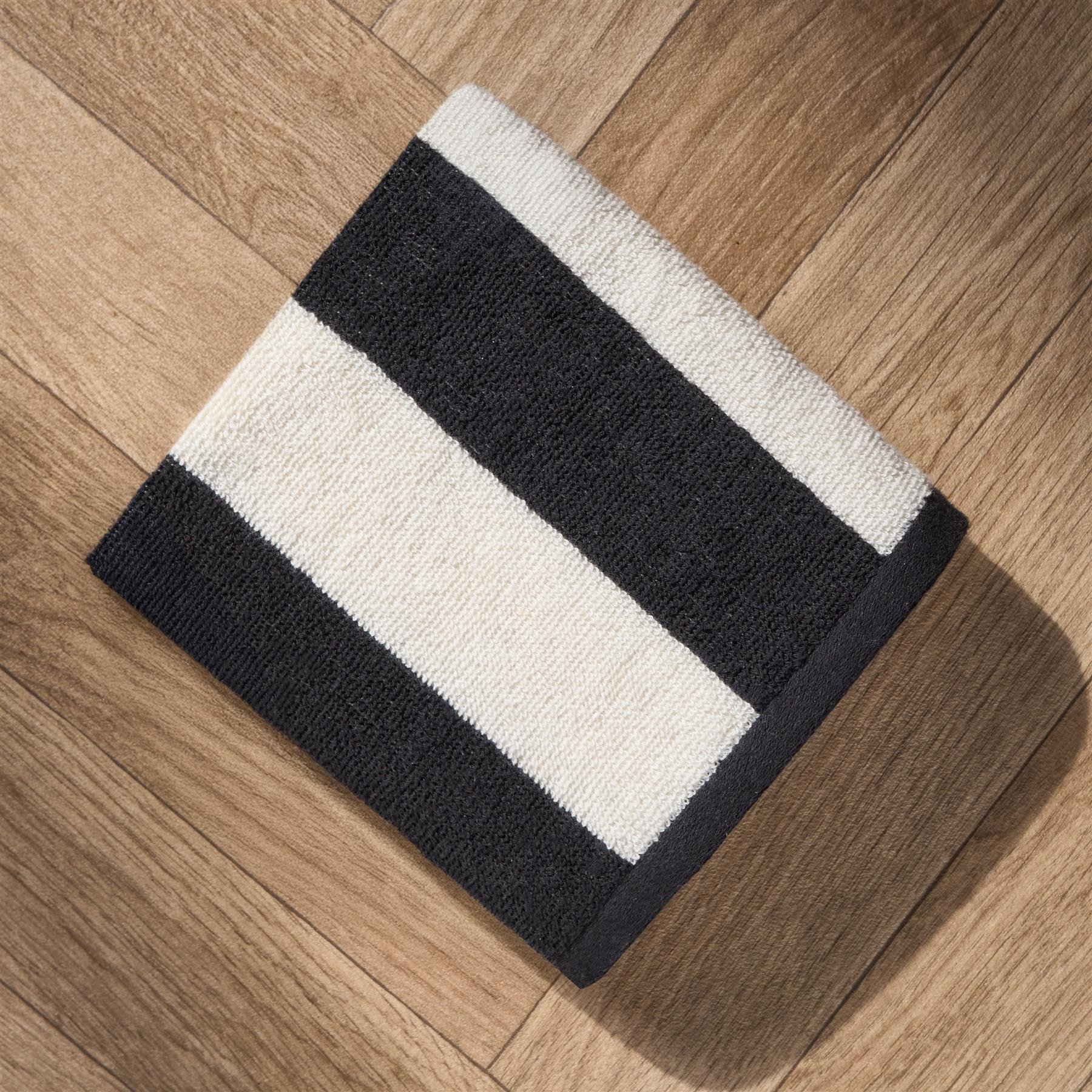 OHS Jacquard Stripe Cotton Hand Towel - 50 x 80cm - Mono