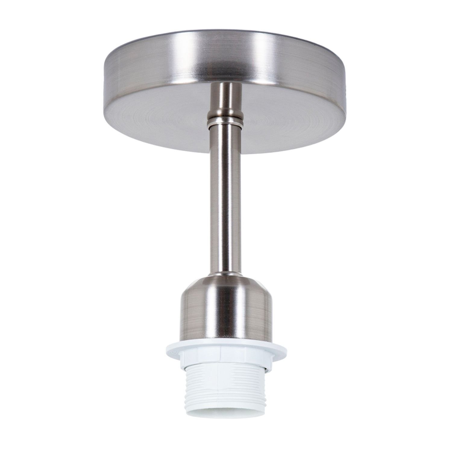 Happy Homewares Brushed Satin Nickel for Industrial Bulbs Ceiling Light - 12cm