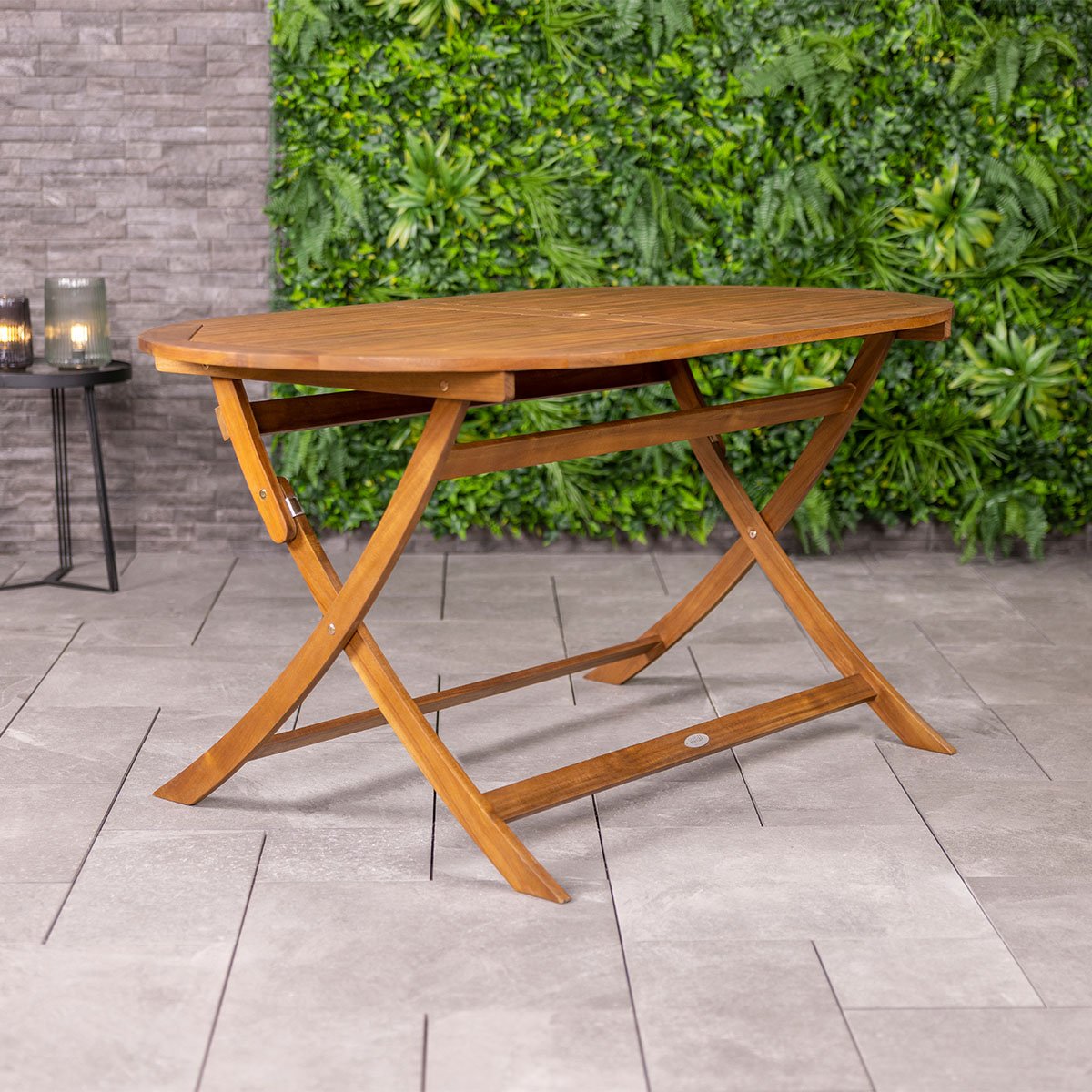 Charles Bentley Wooden Furniture Oval Table - Brown
