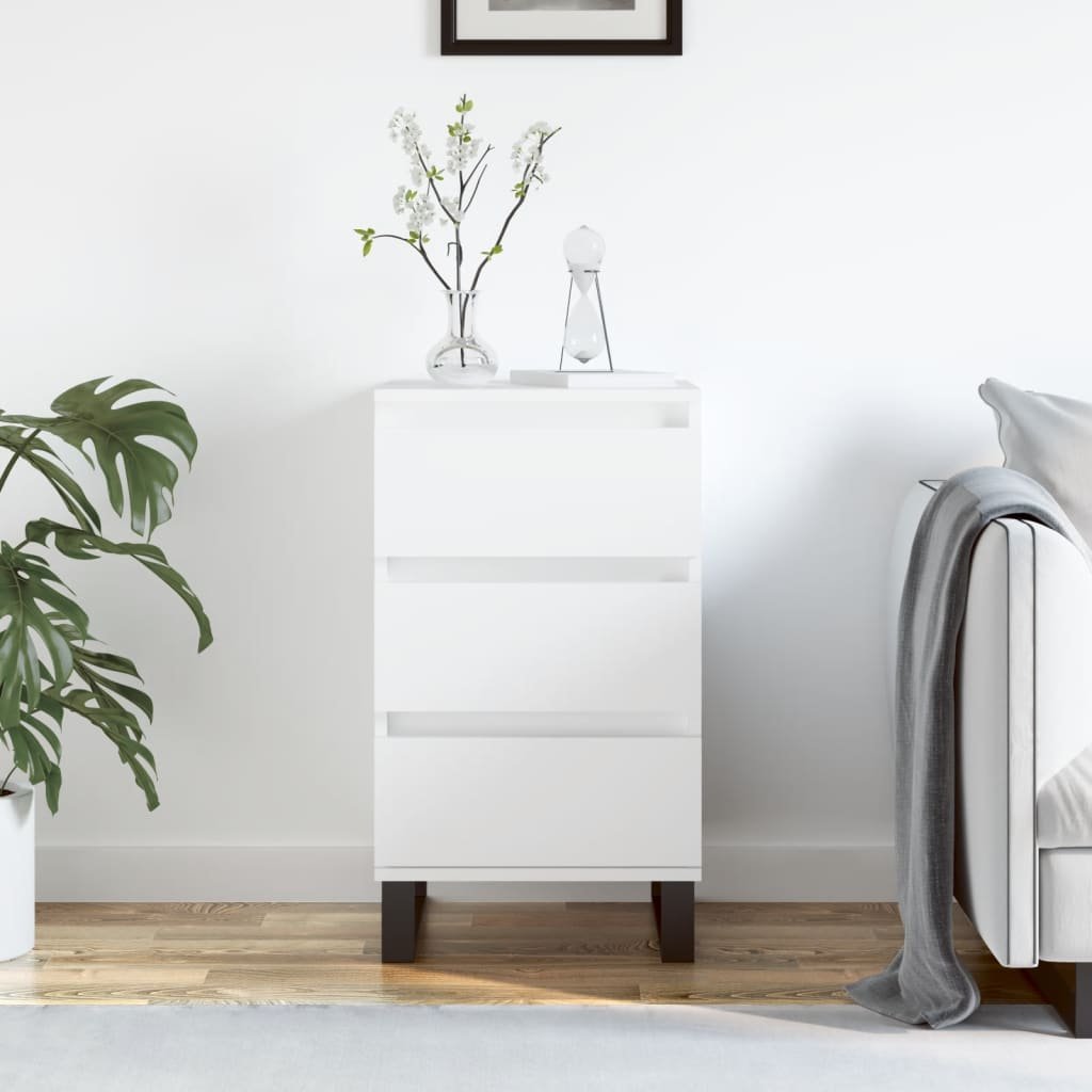 Walplus Engineered Wood Buffet Sideboard - White - 40 x 35 x 70 cm