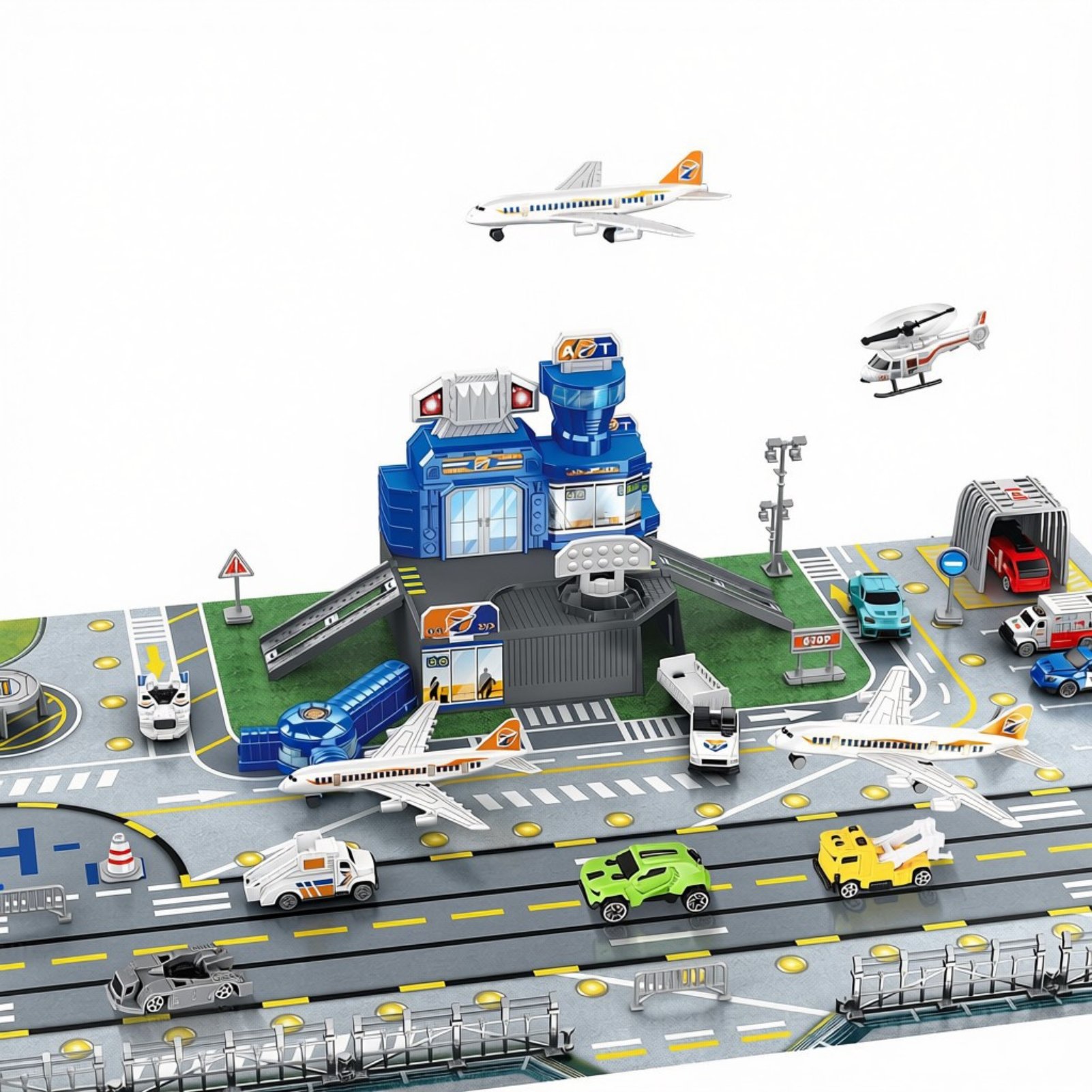 deAO Airport Play Set - Blue