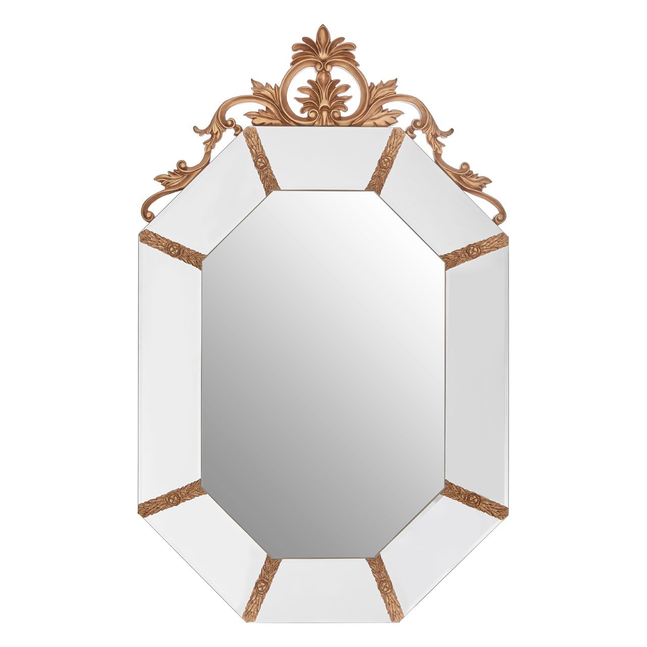 Orsina Milana Wall Mirror with Resin Frame – Gold