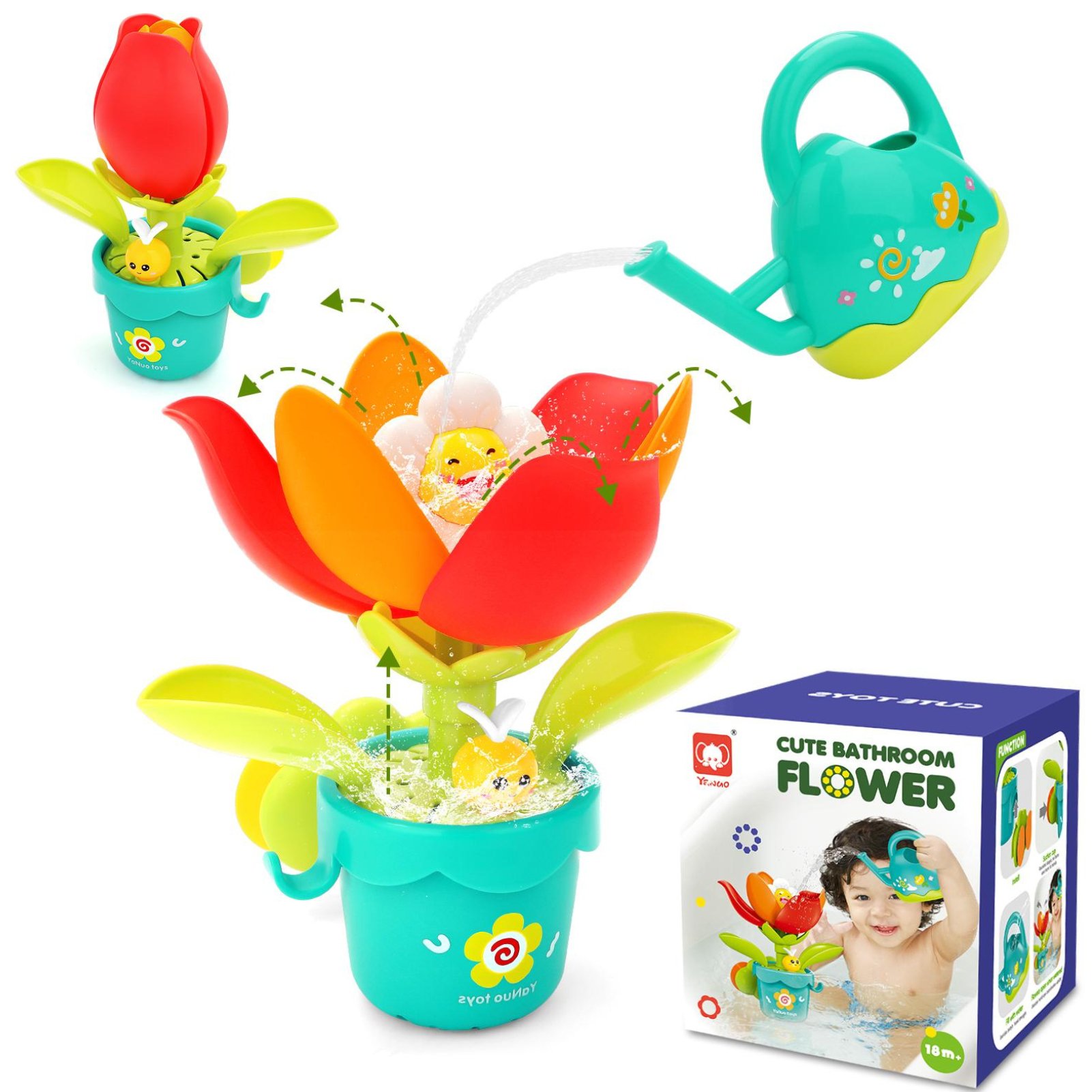 deAO Garden Flowerpot Bath Toys