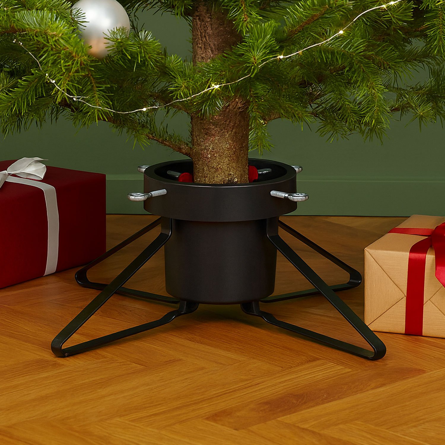 Neo Christmas Tree Stand for Real Trees - Black