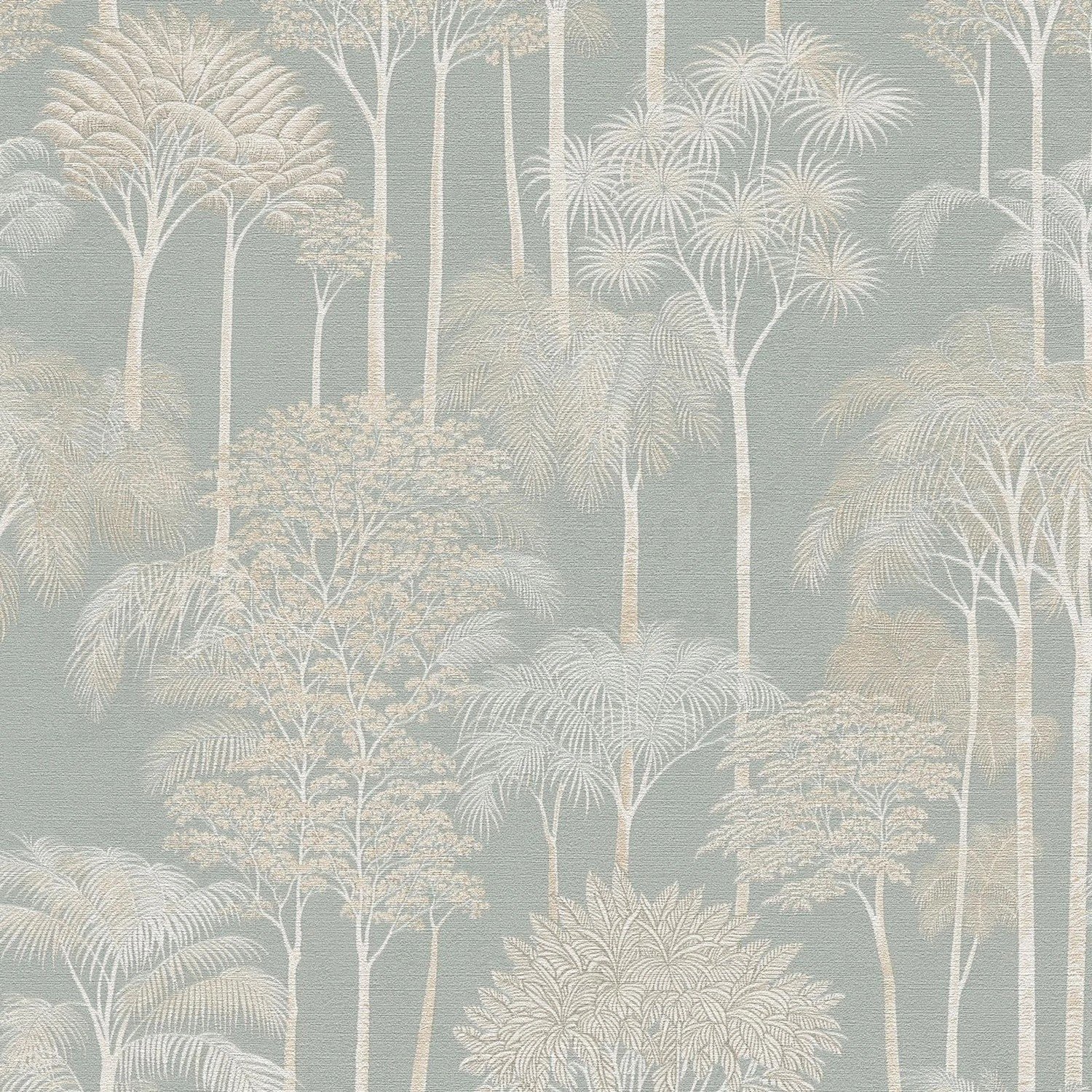 AS Creation Cuba II Palm Tree Wallpaper - Blue