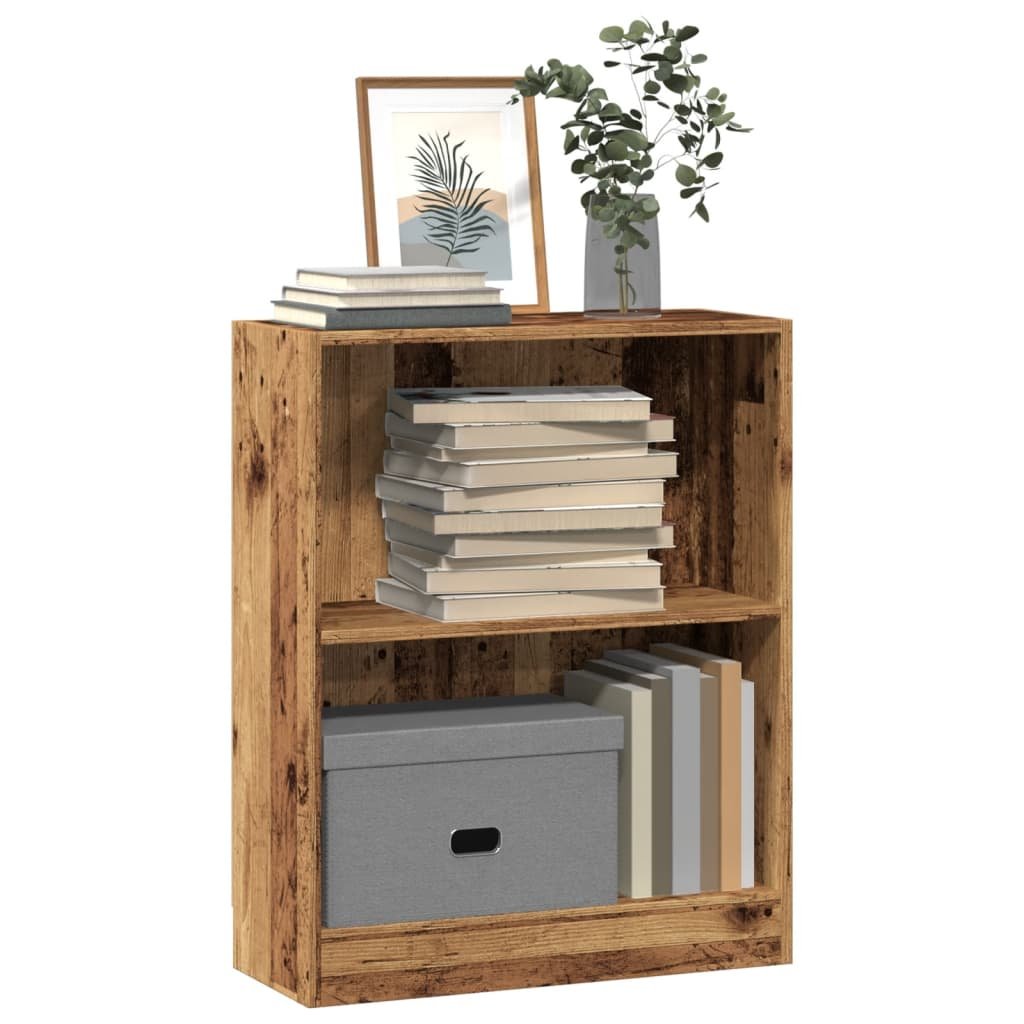 Walplus Engineered Wood Bookcase - Dark Wood - 60 x 24 x 76 cm