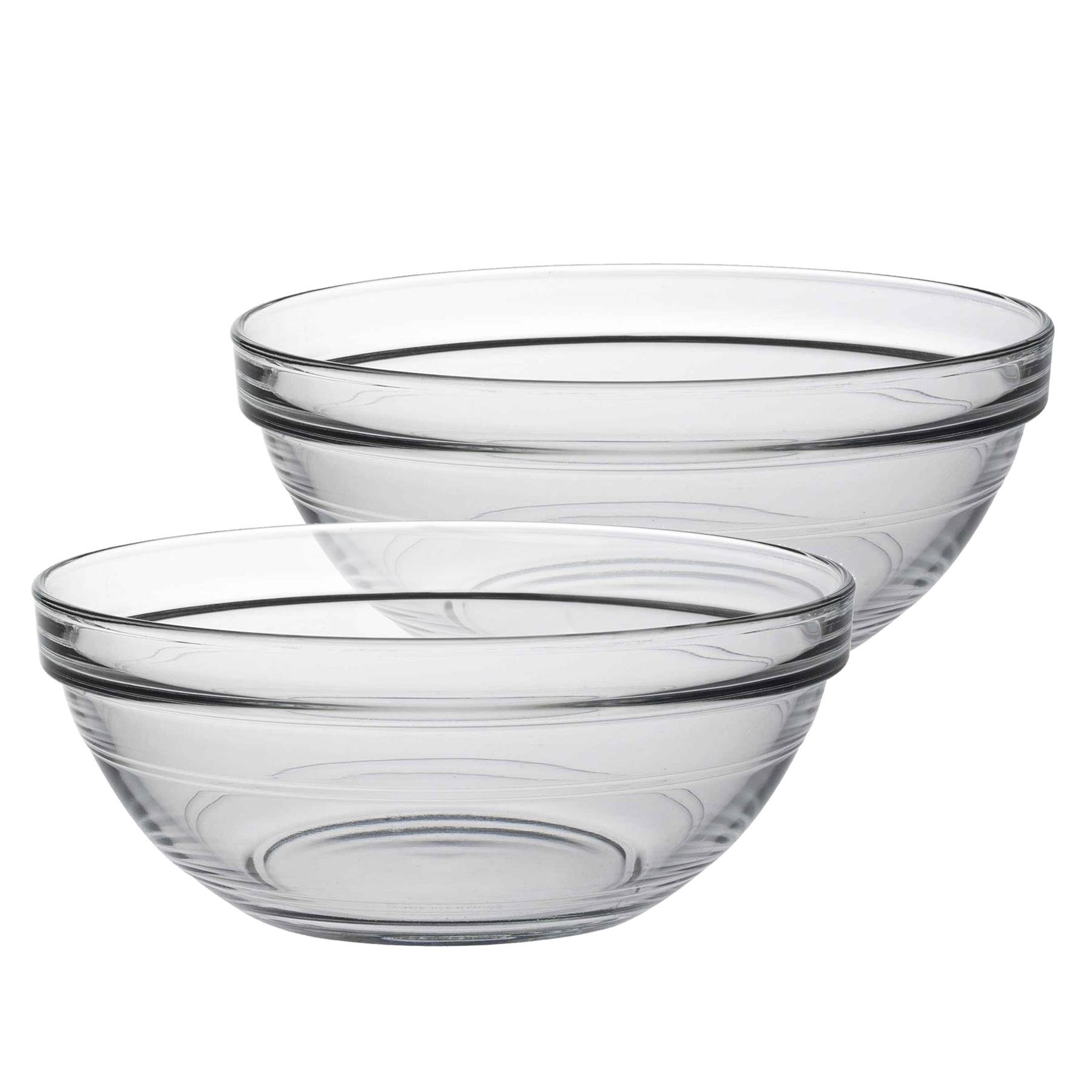 Duralex Lys Stacking 17cm Glass Cooking Food Bowls - Pack of 6