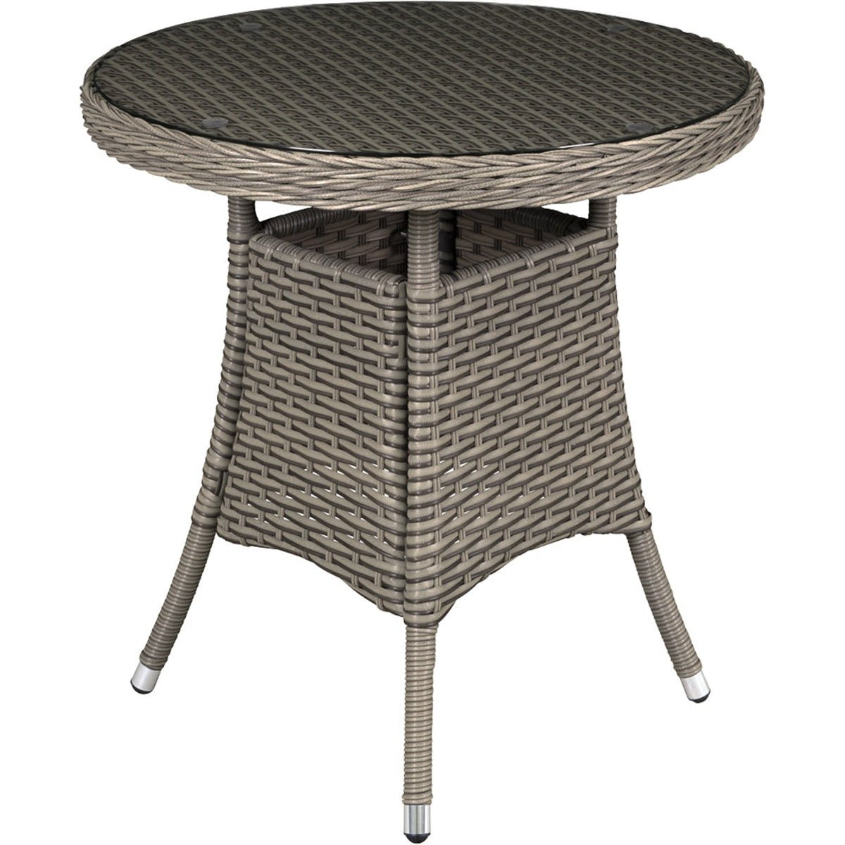 Loops Direct Rattan Wicker Bistro Table - Brown