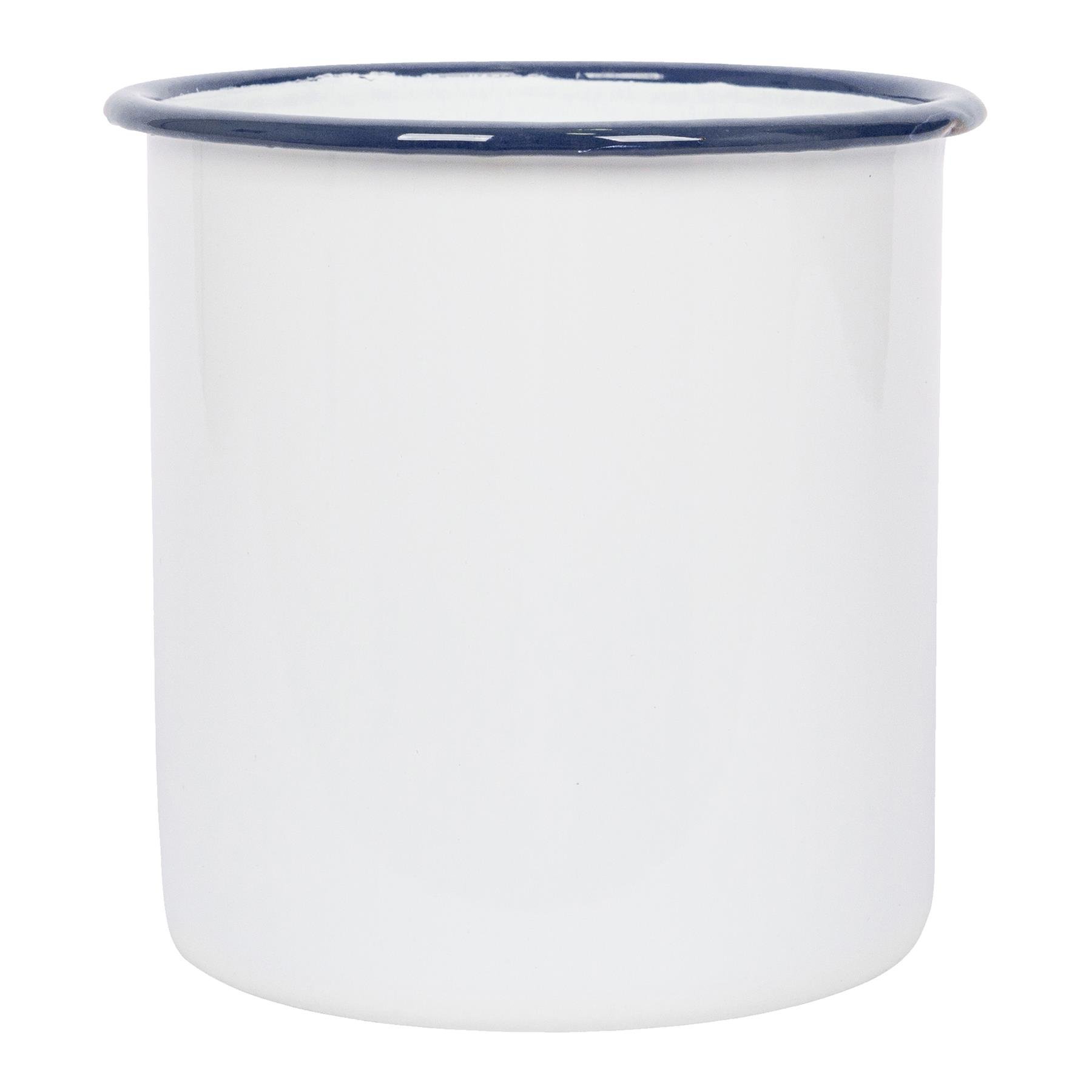 Argon Tableware White Enamel Utensil Holder - Blue
