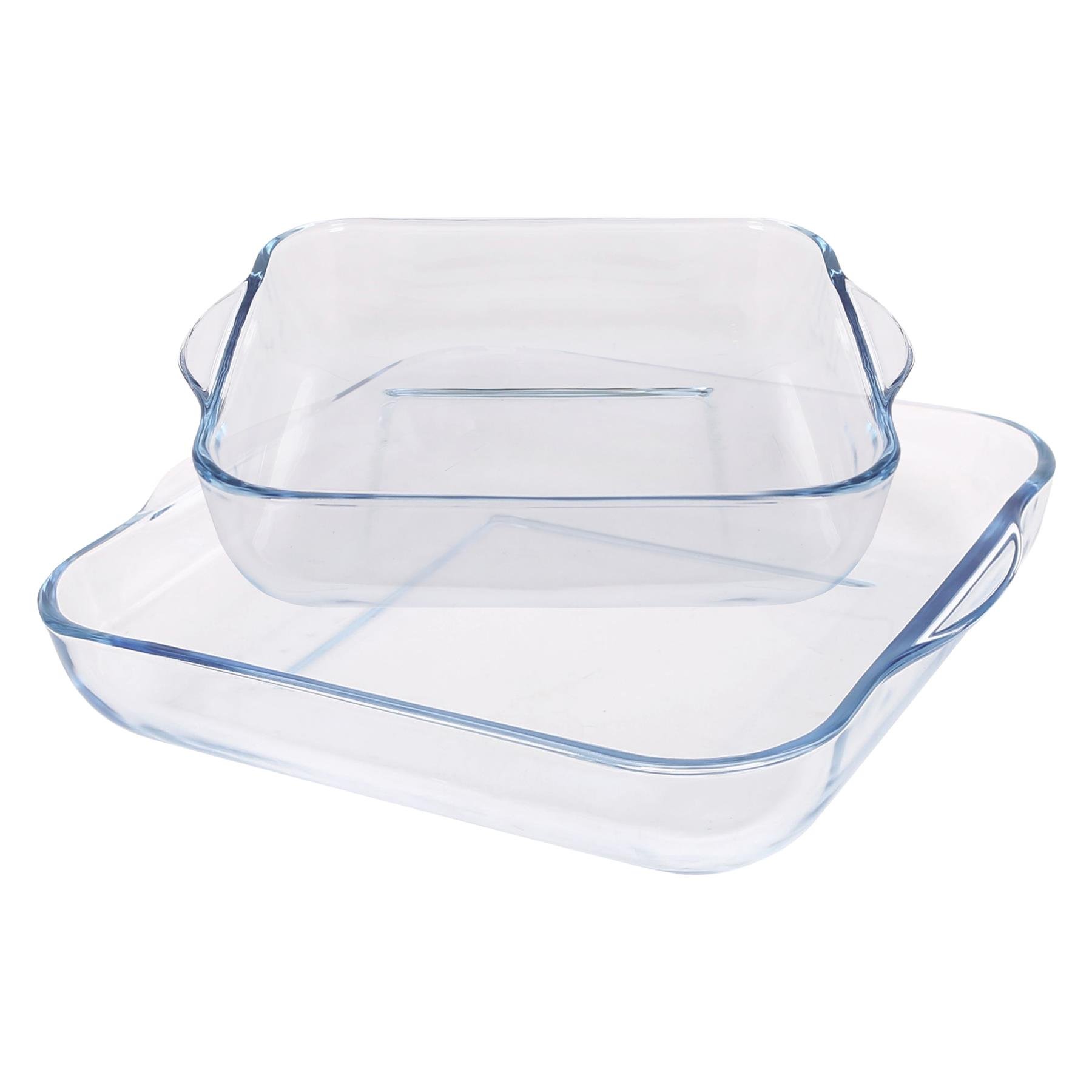Argon Tableware 2 Piece Square Glass Oven Dish Set - 2 Sizes