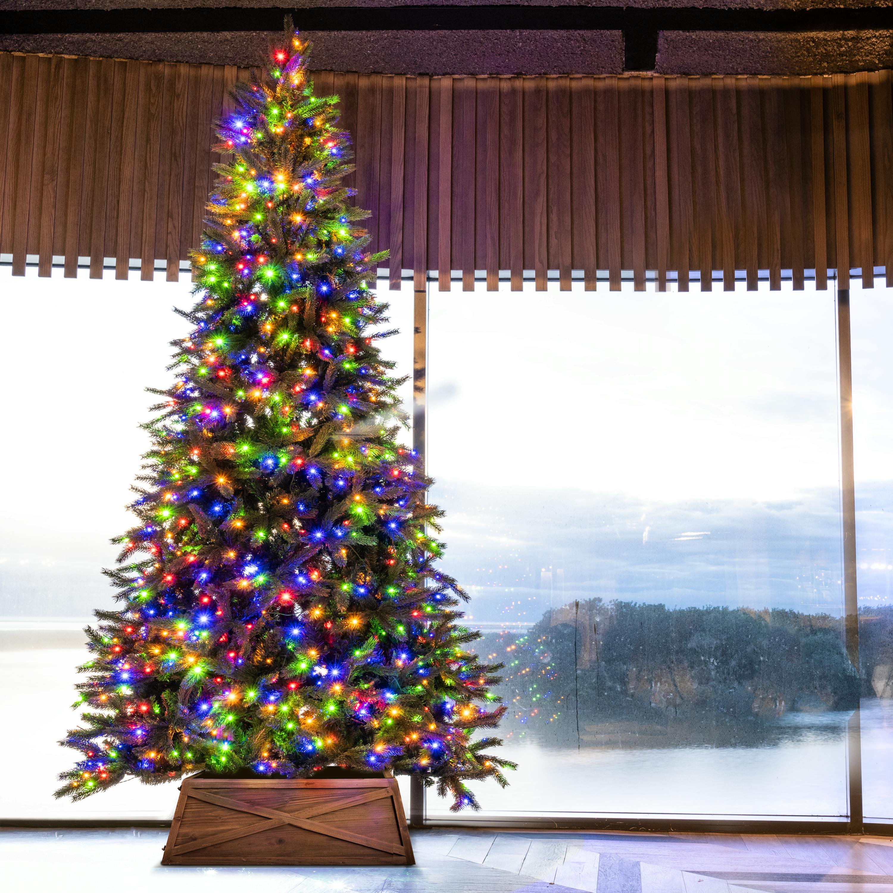 Christmas Tree World 10ft Ultra Devonshire Fir - Warm White/Multi-Colour Lights