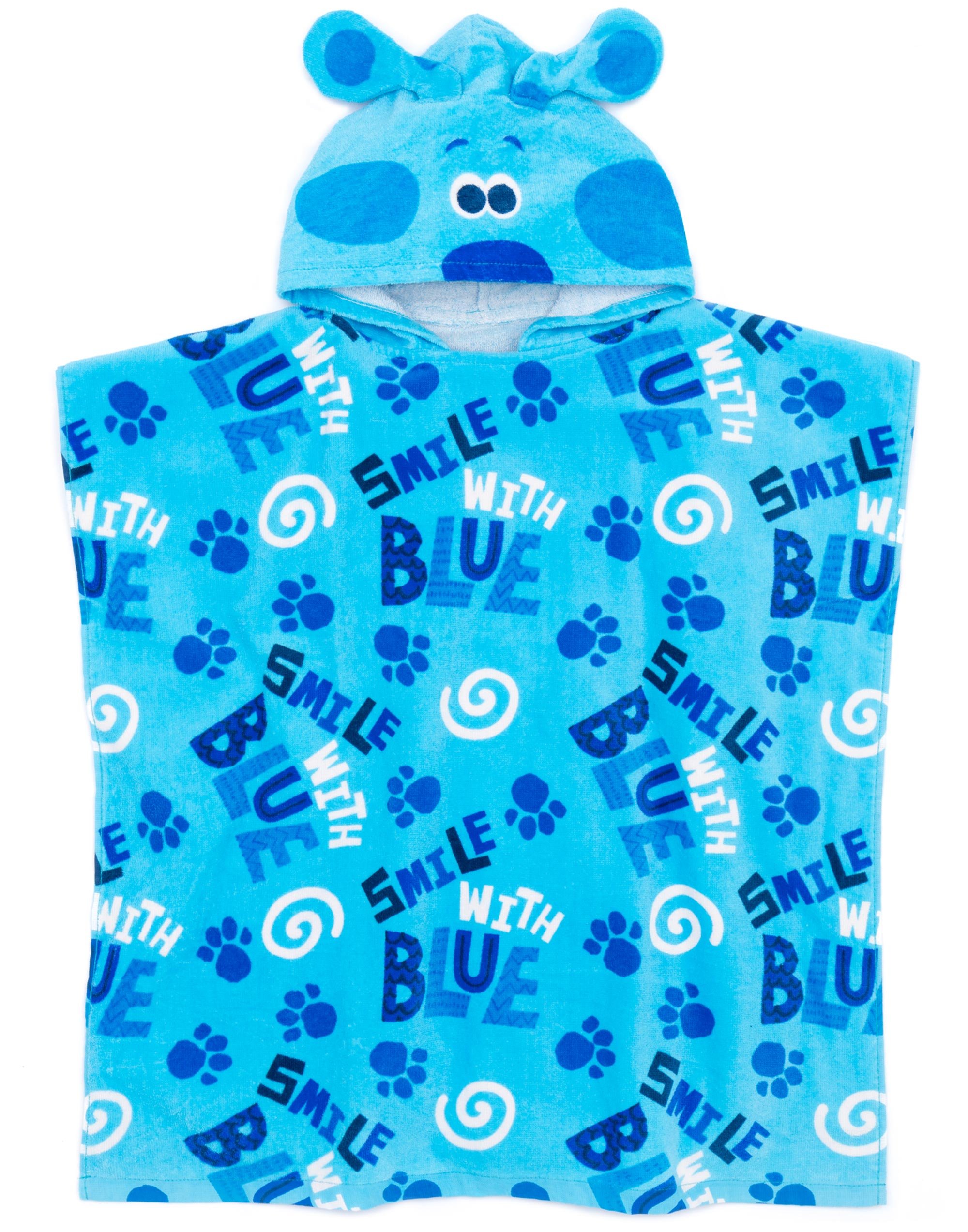 Blue's Clues You! Kids Unisex Poncho Towel - Blue