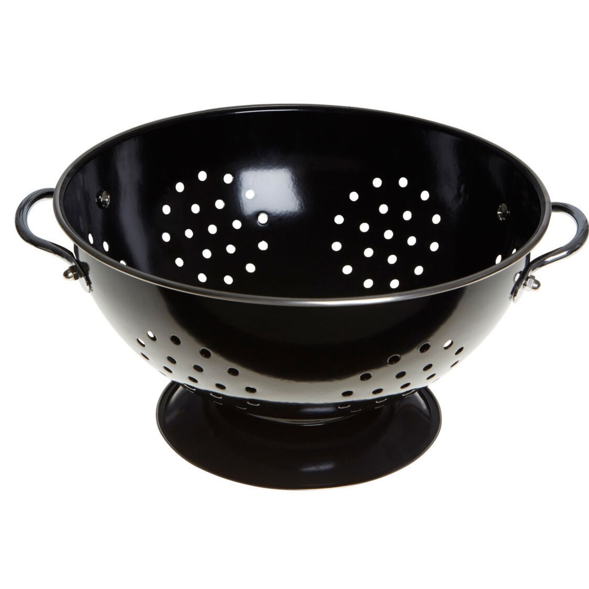 Orsina Hollis Retro Enamel Colander – Black