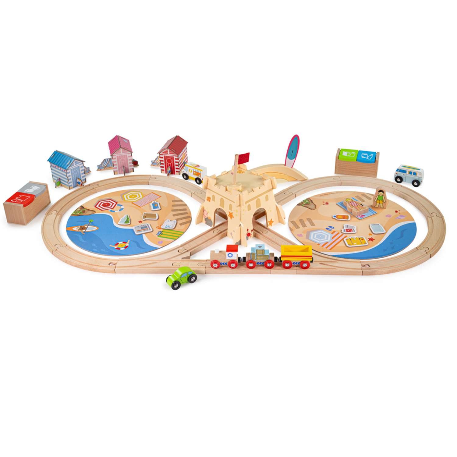 Bigjigs Rail Coastal Clean up Train Set 3 Years +