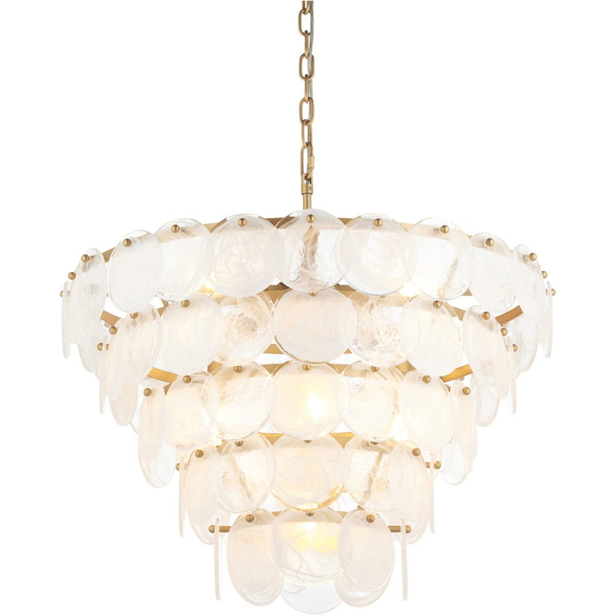 Loops Direct Steel and Glass LED Pendant Light - Antique Gold