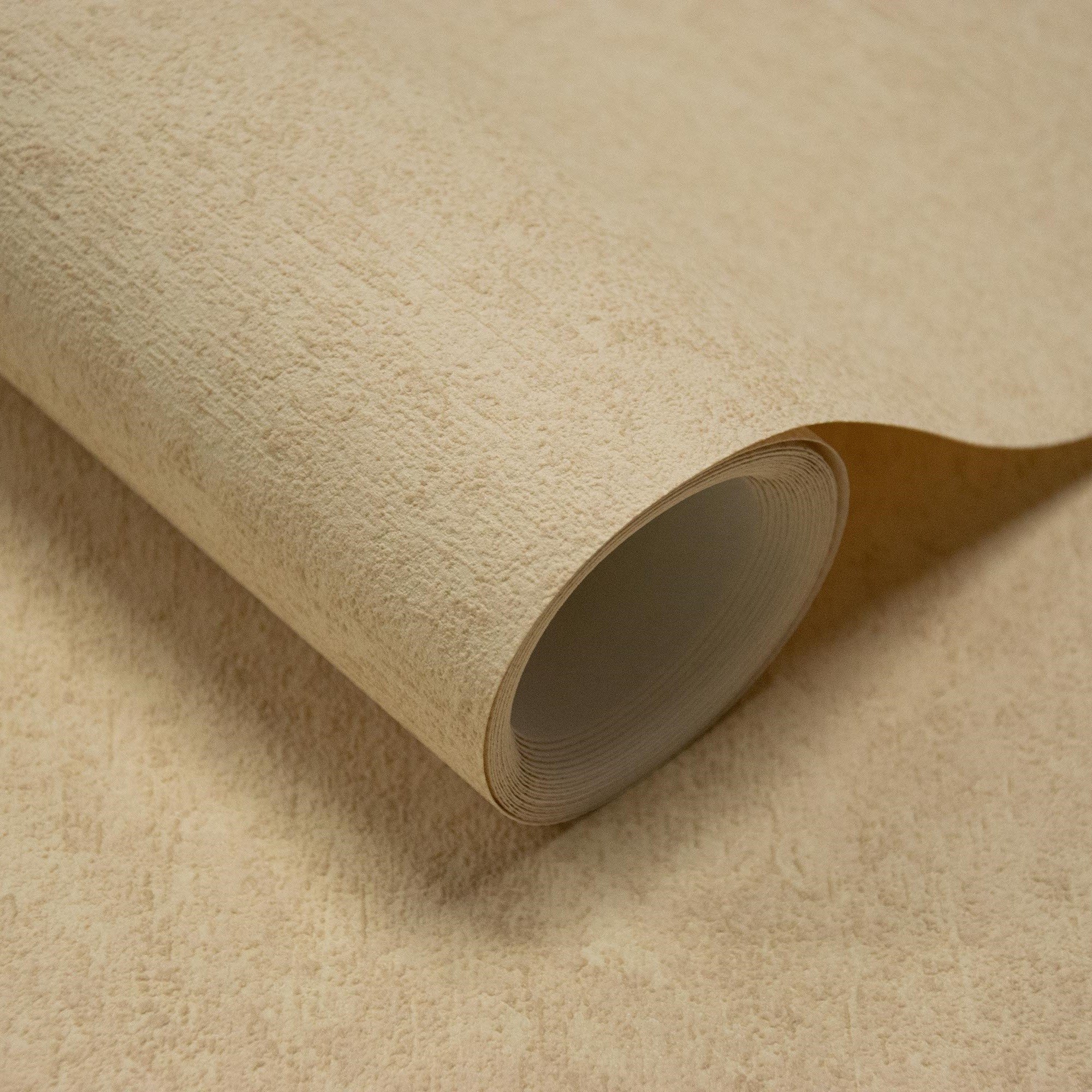 Grandeco Plaster Effect Casper Blown Vinyl Wallpaper - Yellow Gold