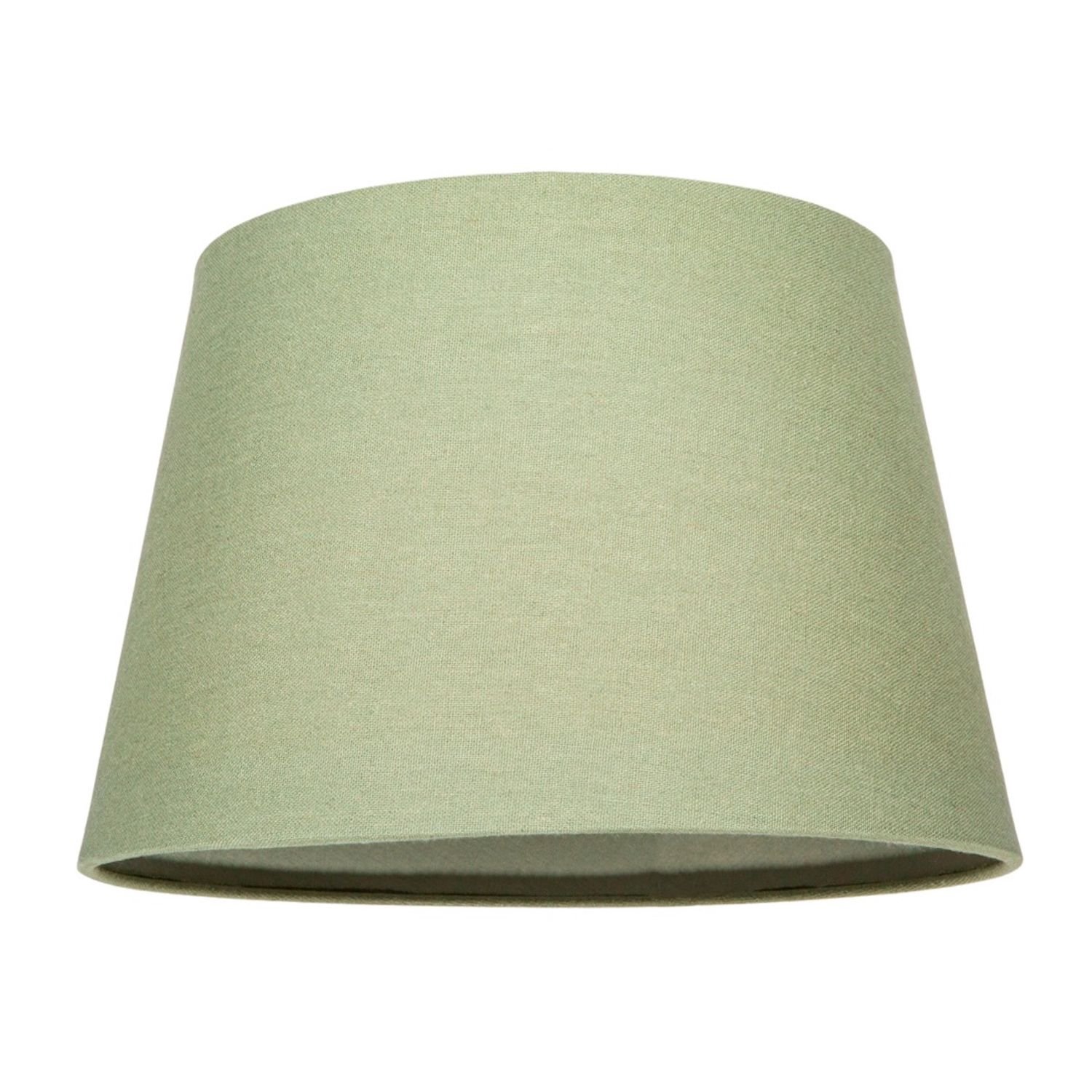 Happy Homewares Olive Green Linen Fabric Drum Max Lampshade - 25cm