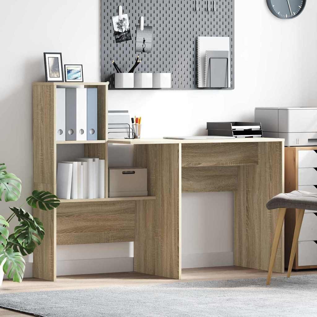 Walplus Engineered Wood Desk - Light Oak - 131.5 x 50 x 106.5 cm