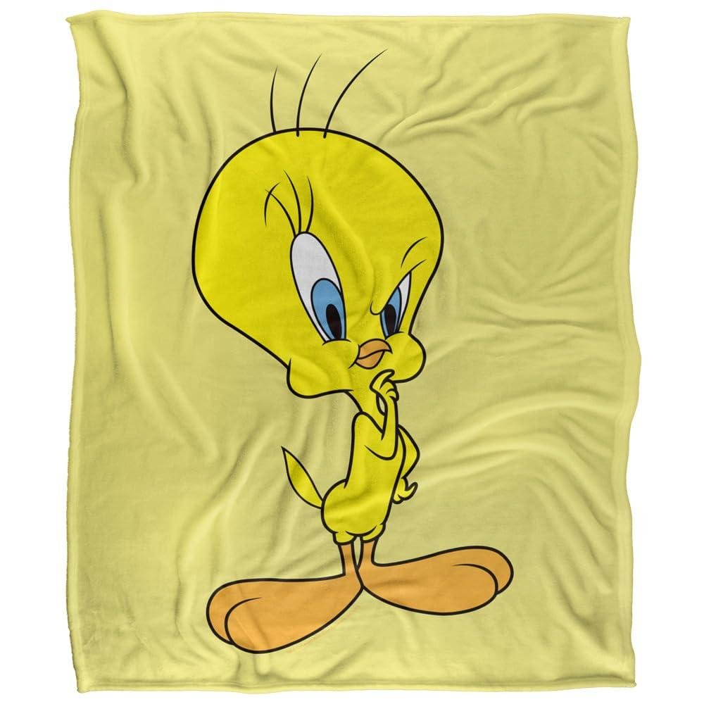 Looney Tunes Tweety Soft Touch Yellow Blanket - 152cm x 127cm