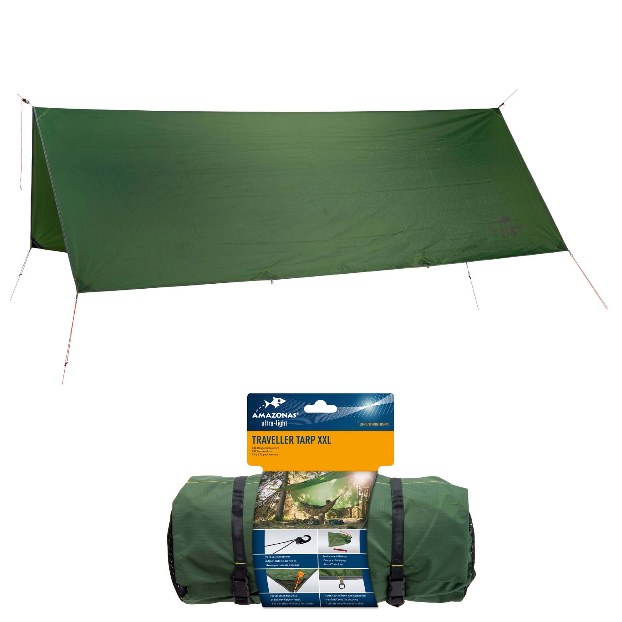 Amazonas Traveller XXL Waterproof Hammock Tarp - Green