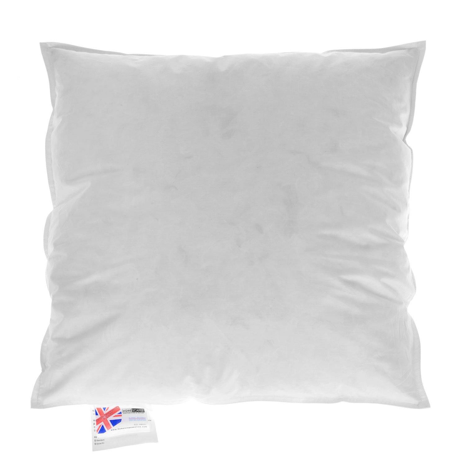 Homescapes Duck Feather and Down Cushion Pad Insert -  80 x 80 cm
