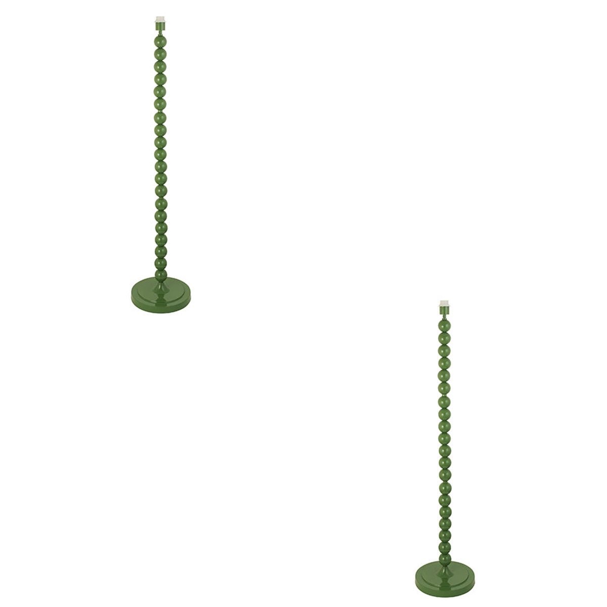 Loops Direct Pack of 2 132.7cm Steel Floor Lamp - Gloss Cotswold Green