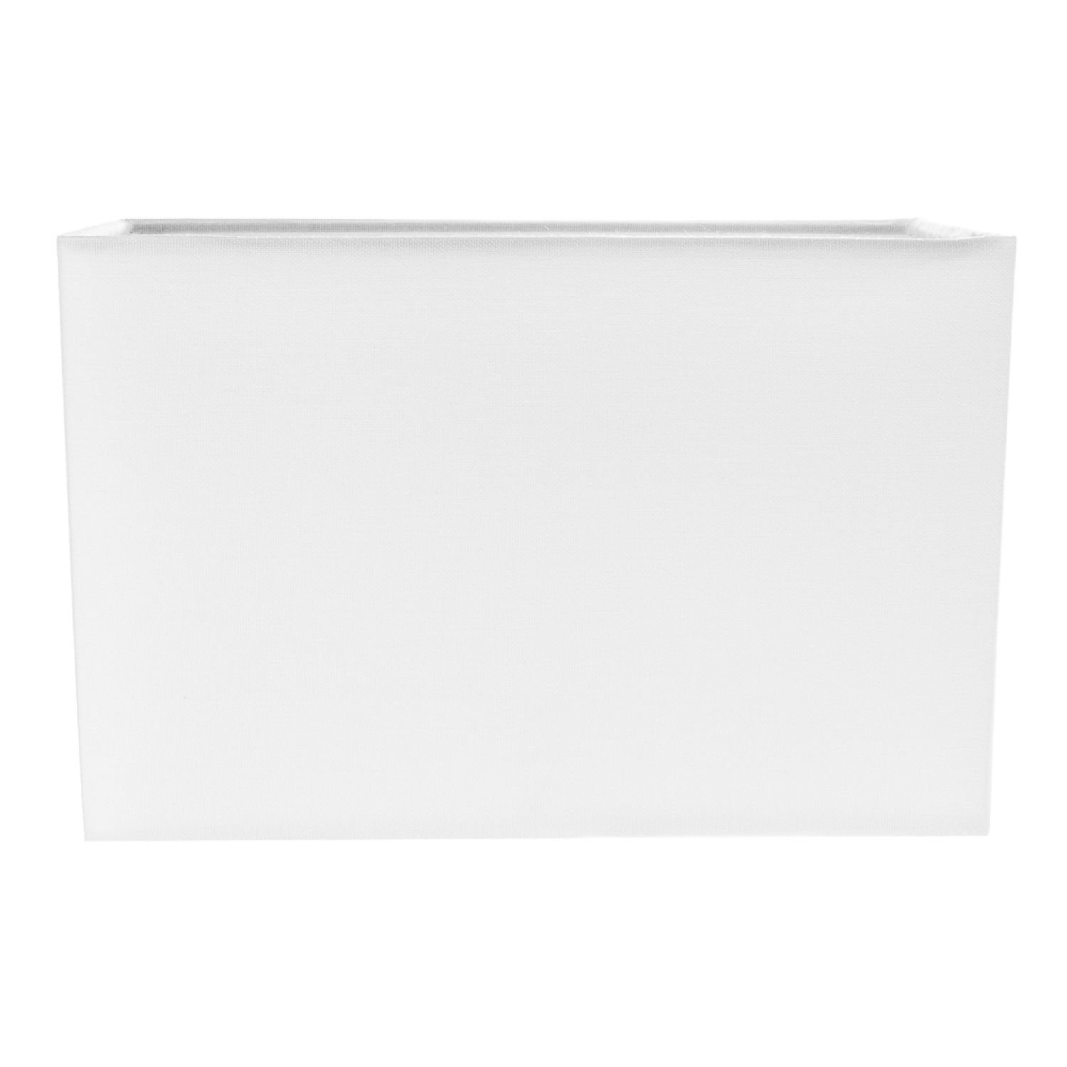Happy Homewares White Linen Fabric Rectangular Lampshade - 29cm