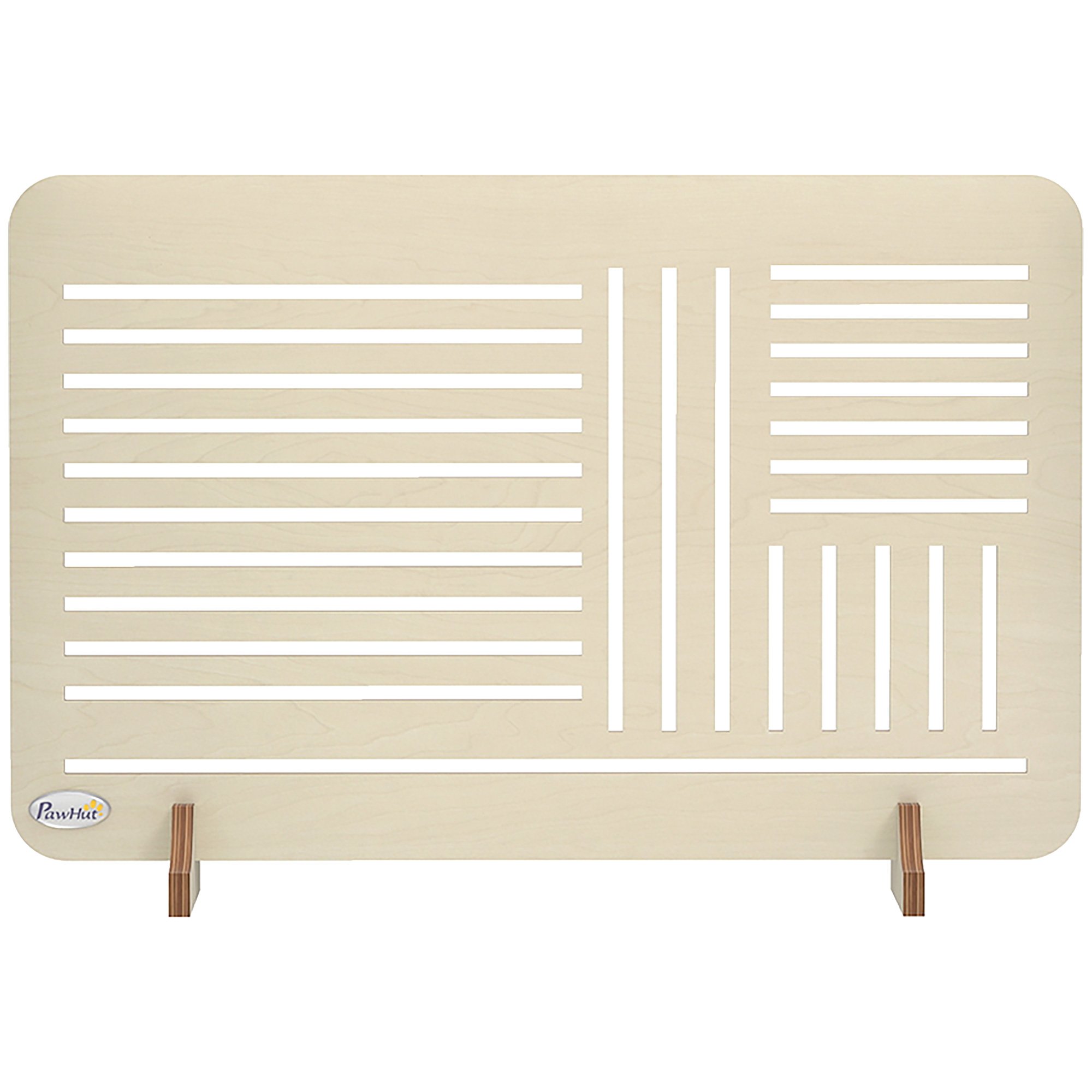 PawHut 1-Panel Plywood Freestanding Pet Gate - 75x53cm - Natural