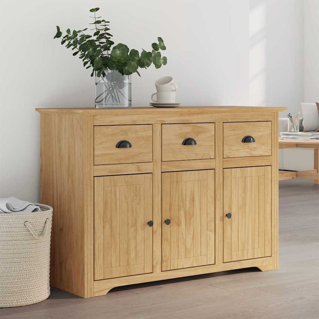 Walplus 3 Drawer Rectangular Sideboard - Honey Brown - 115.5 x 44 x 80 cm
