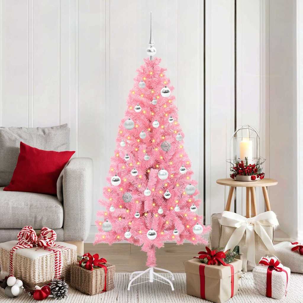 Walplus 150 LED Bulb Lights Artificial Christmas Tree - Pink - 150 cm