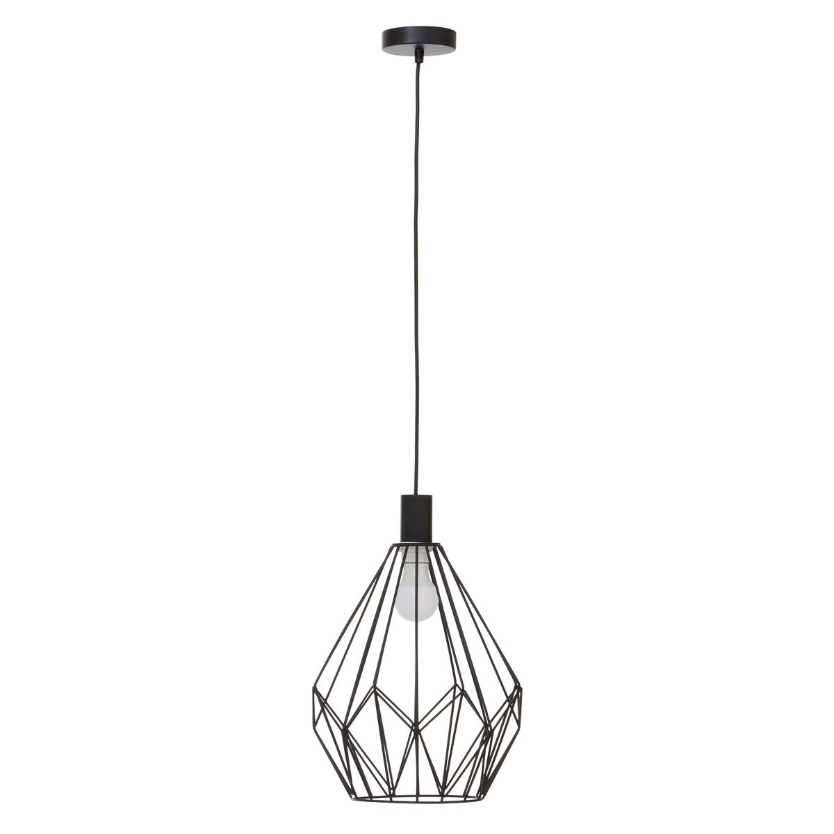 Orsina Wyra Finish Frame Pendant light - Black