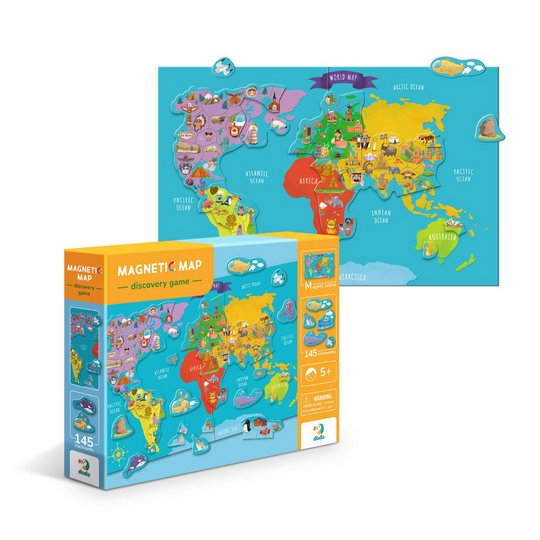 Dodo Magnetic Map Educational Childrens Toy - Age 5+ - 145 Piece