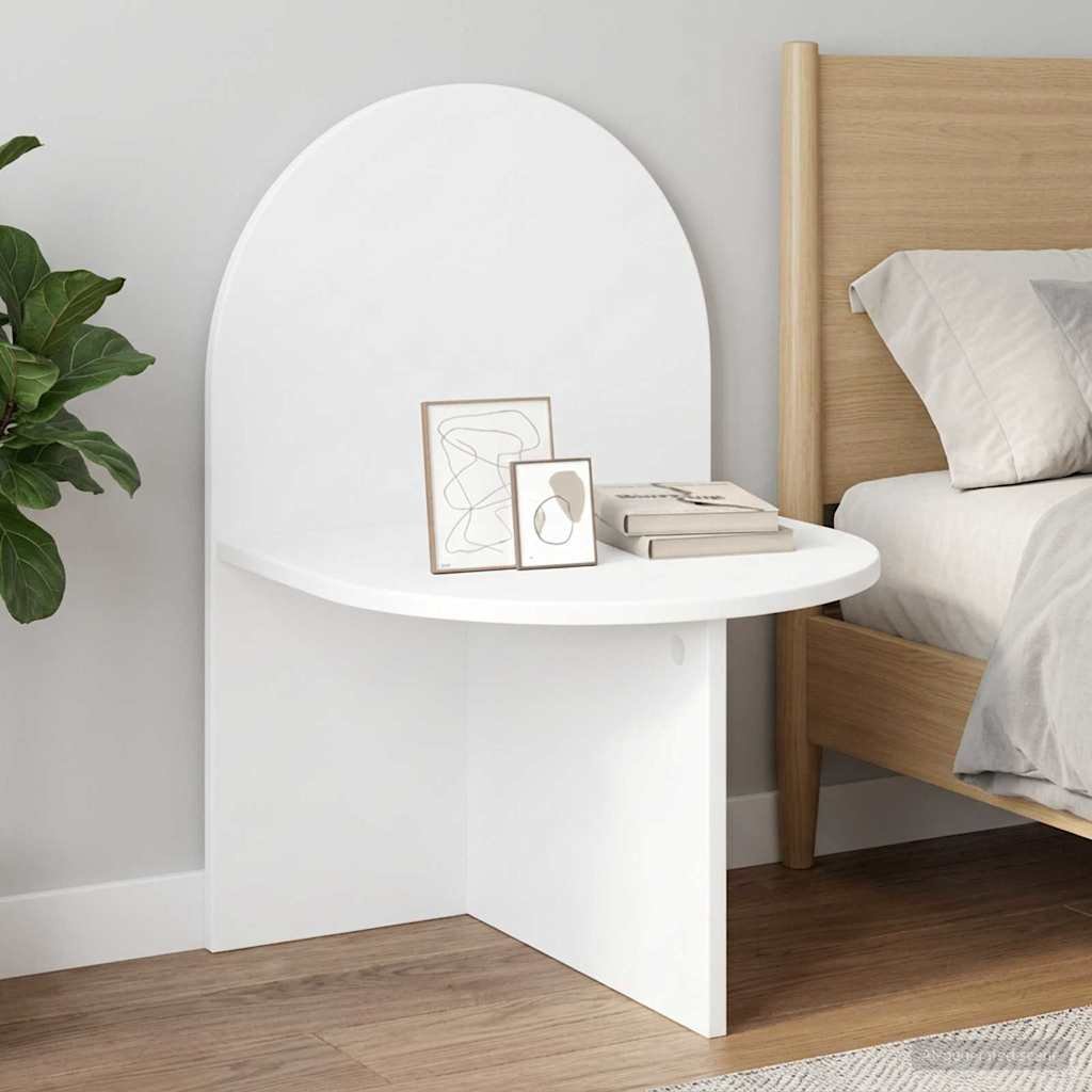 Walplus Engineered Wood Bedside Table - White - 48 x 49 x 65 cm