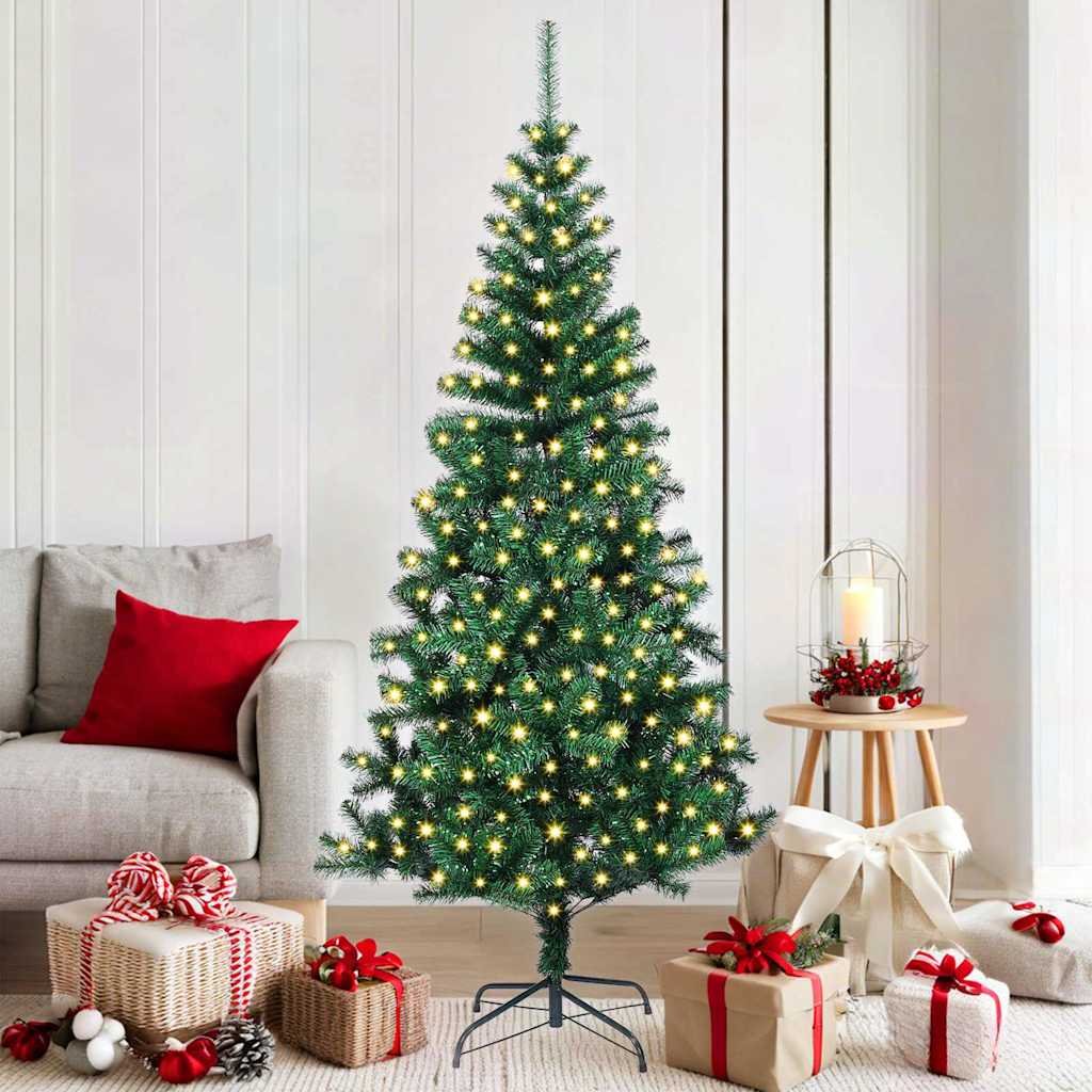 Walplus 300 LED Lights Pre-lit Artificial Christmas Tree - Green - 180 cm