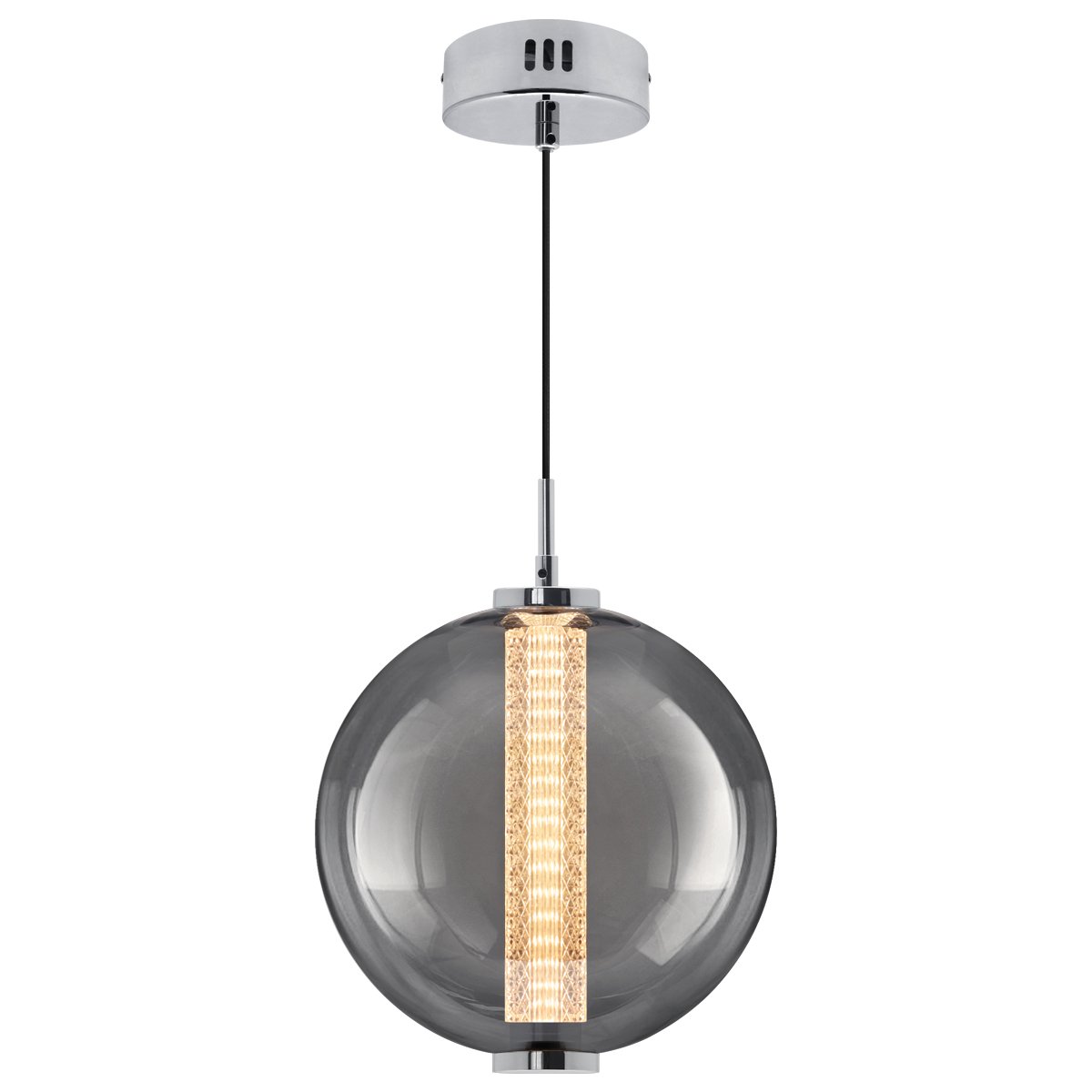 Energy Light Bulbs 9W LED Globe Glass Ceiling Pendant Light - Grey
