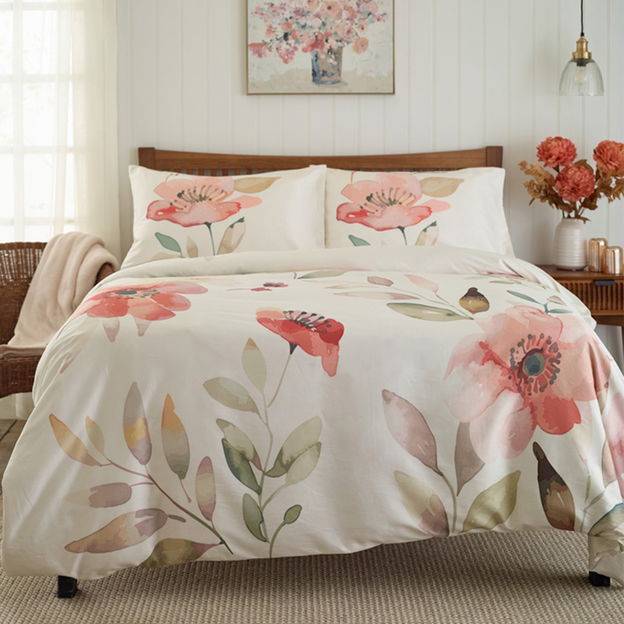 Deyongs Poppy Field Floral Printed Duvet Set - Single