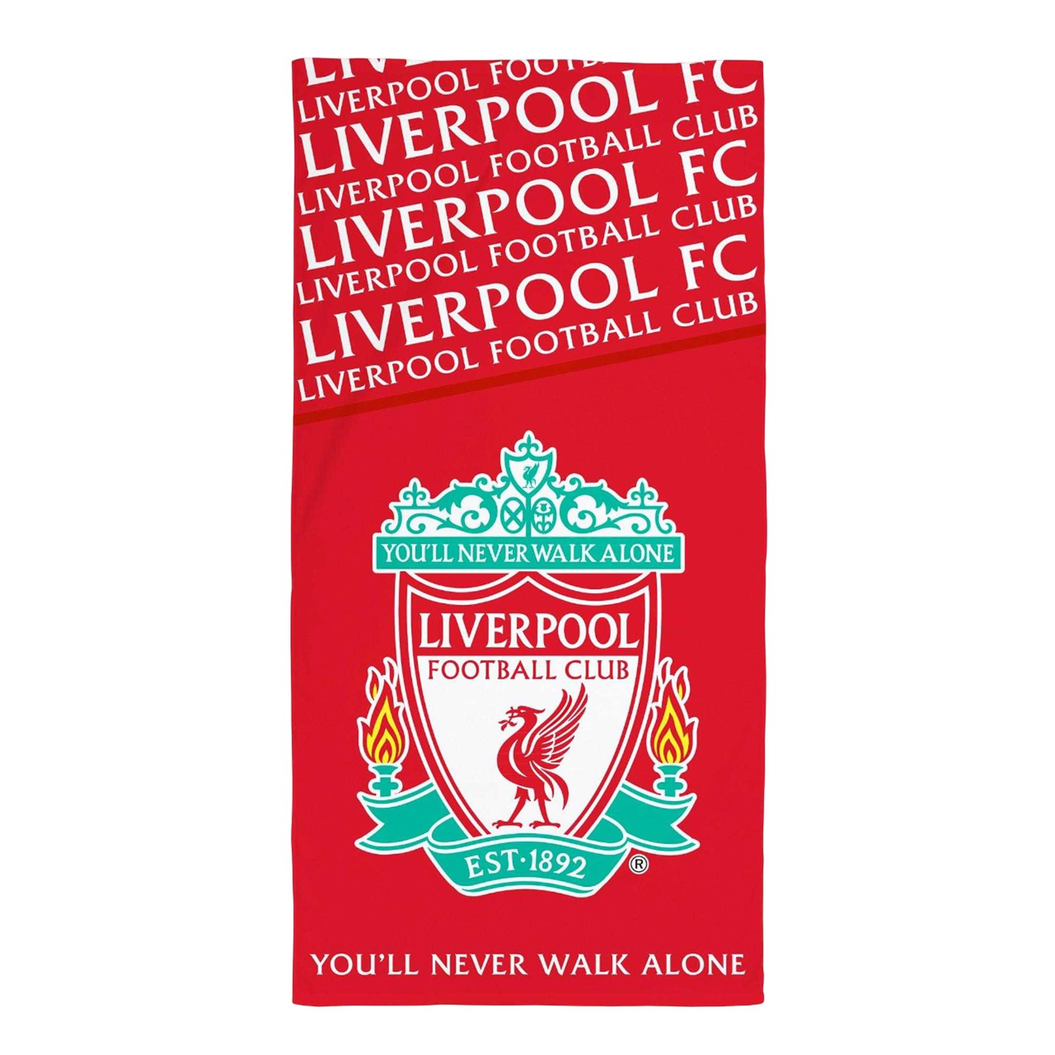 Liverpool FC Crest Red Towel - 150cm x 75cm