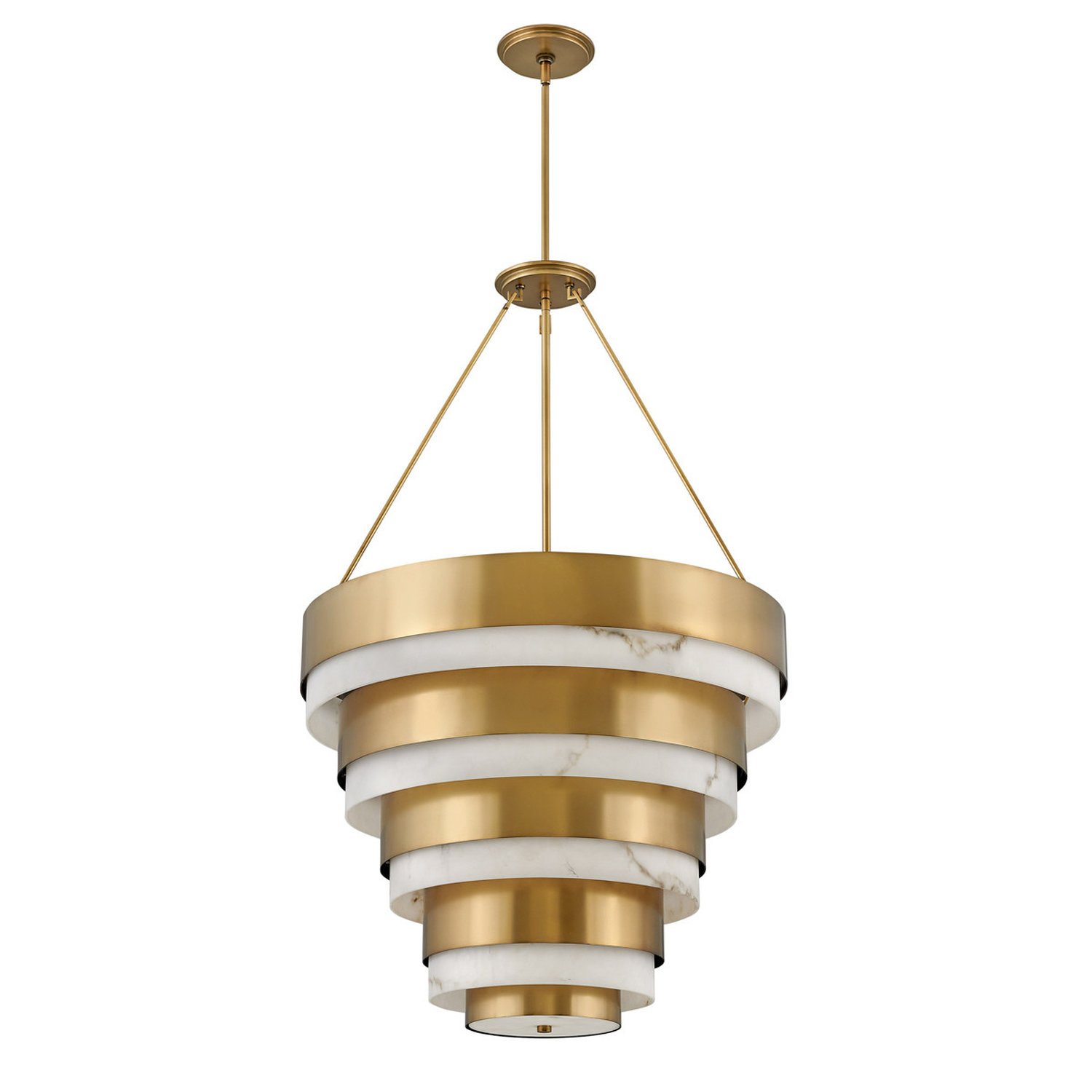 Elstead Hinkley 8 Arm Pendant Light - Heritage Brass
