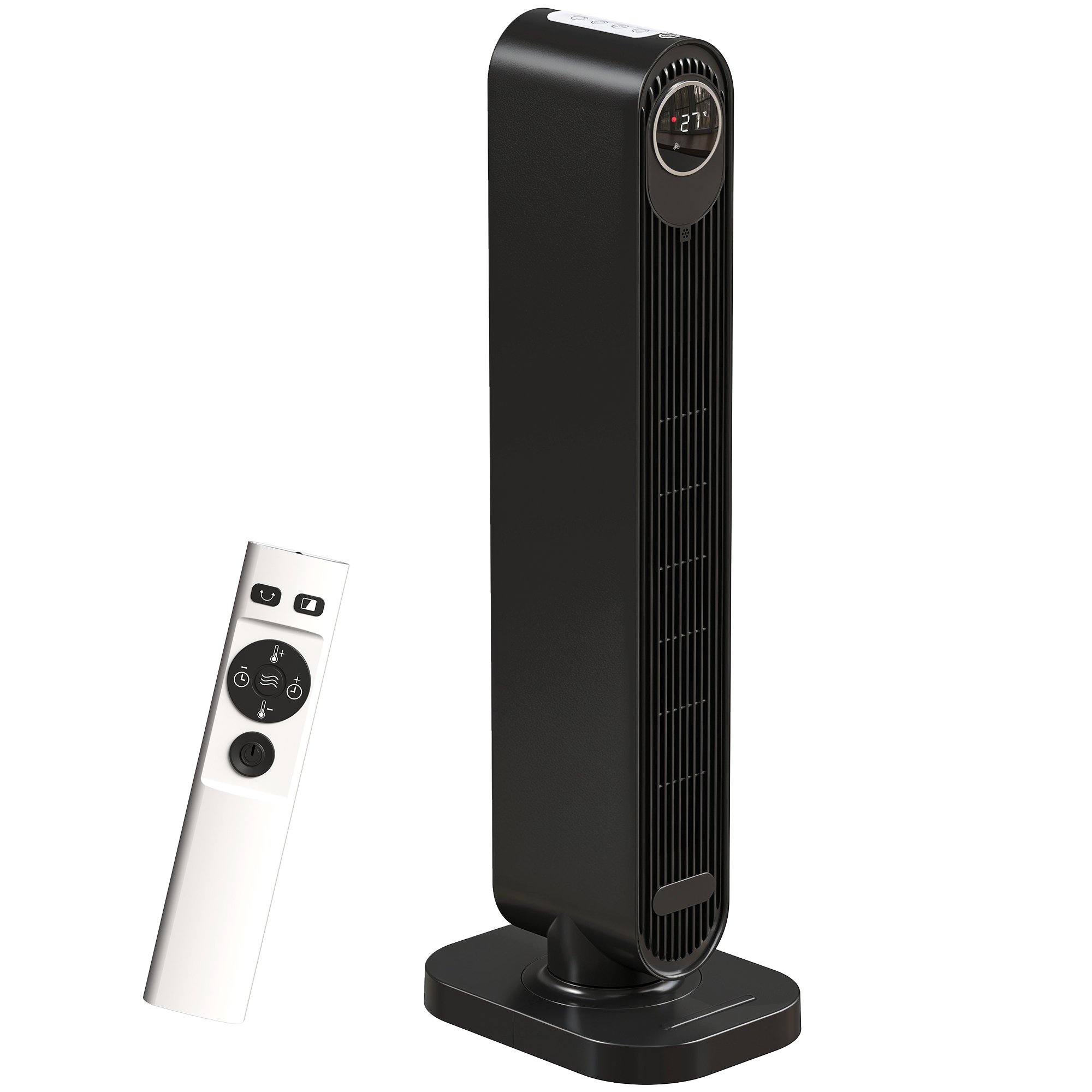 HOMCOM 2000W Ceramic Space Heater with 3 Modes and 15H Timer - Black
