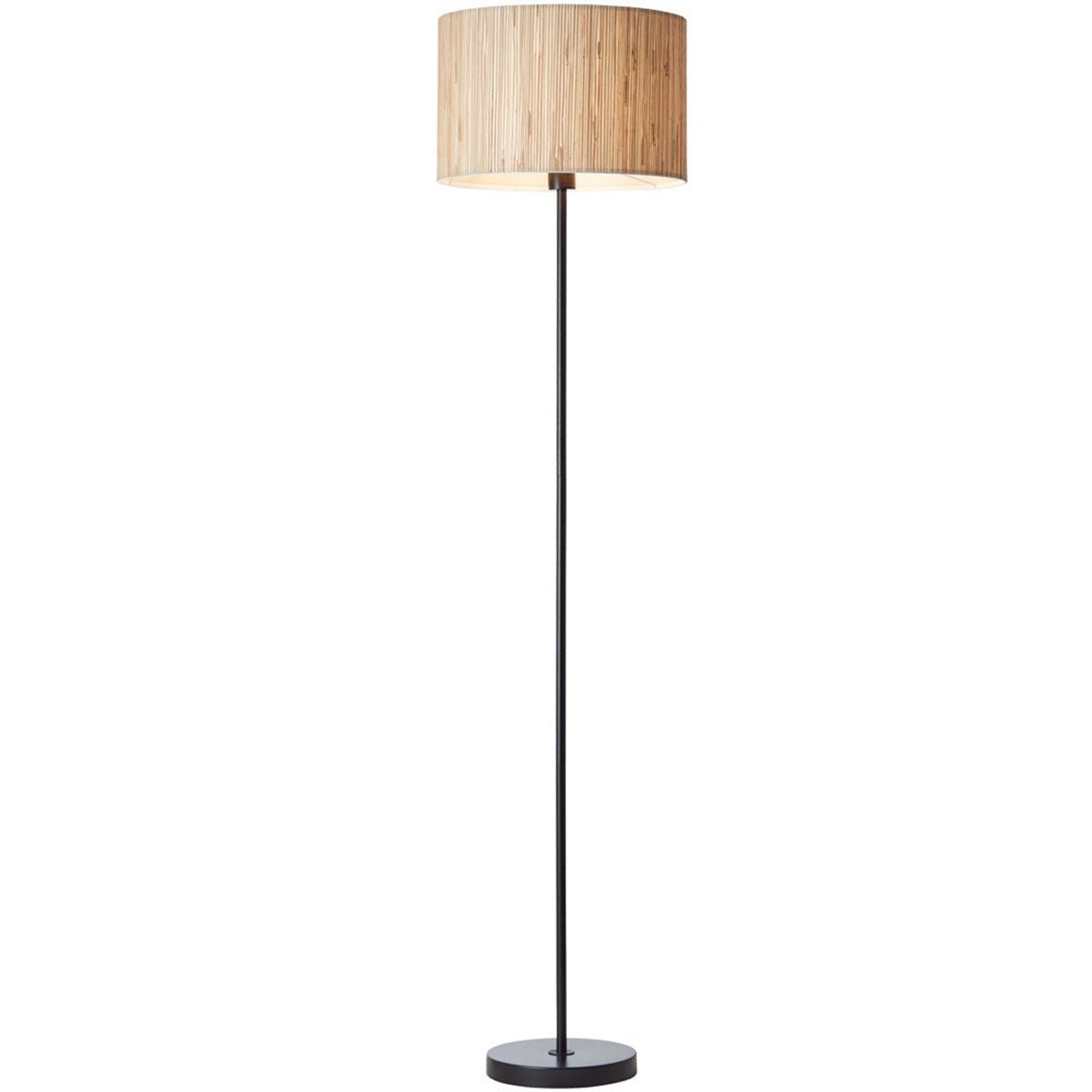 Loops Direct Natural Seagrass and Seagrass Floor Lamp - Seagrass and Black