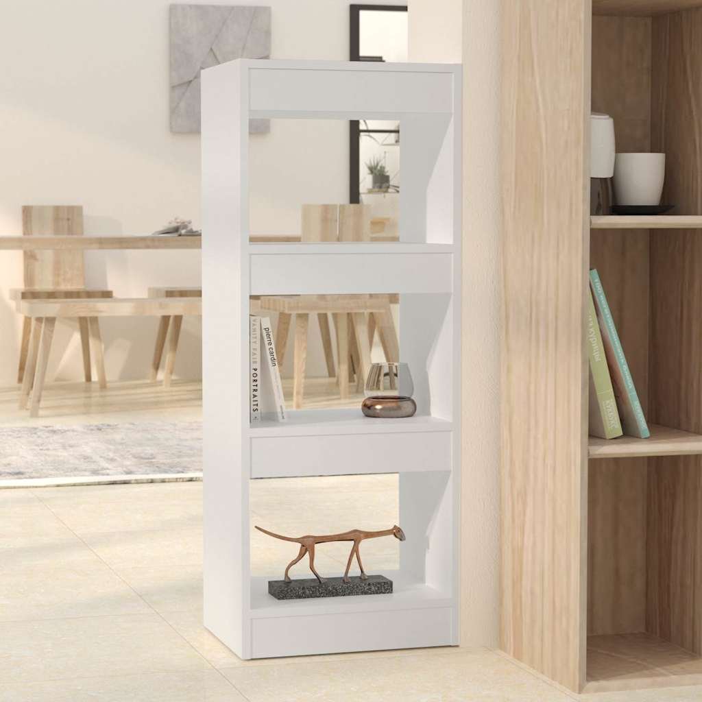 Walplus Engineered Wood Book Cabinet - White - 40 x 30 x 103 cm
