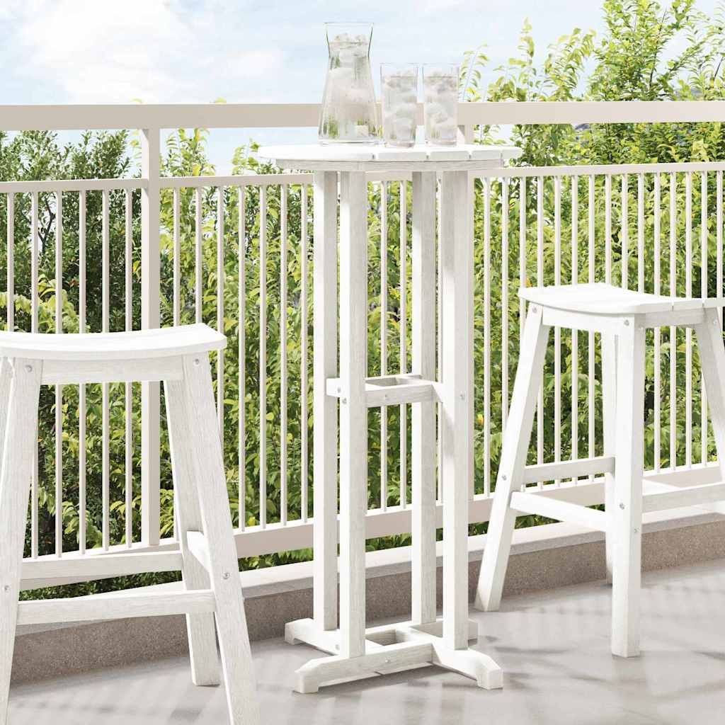 Walplus Round Bar Table - White - 55 x 55 x 107 cm